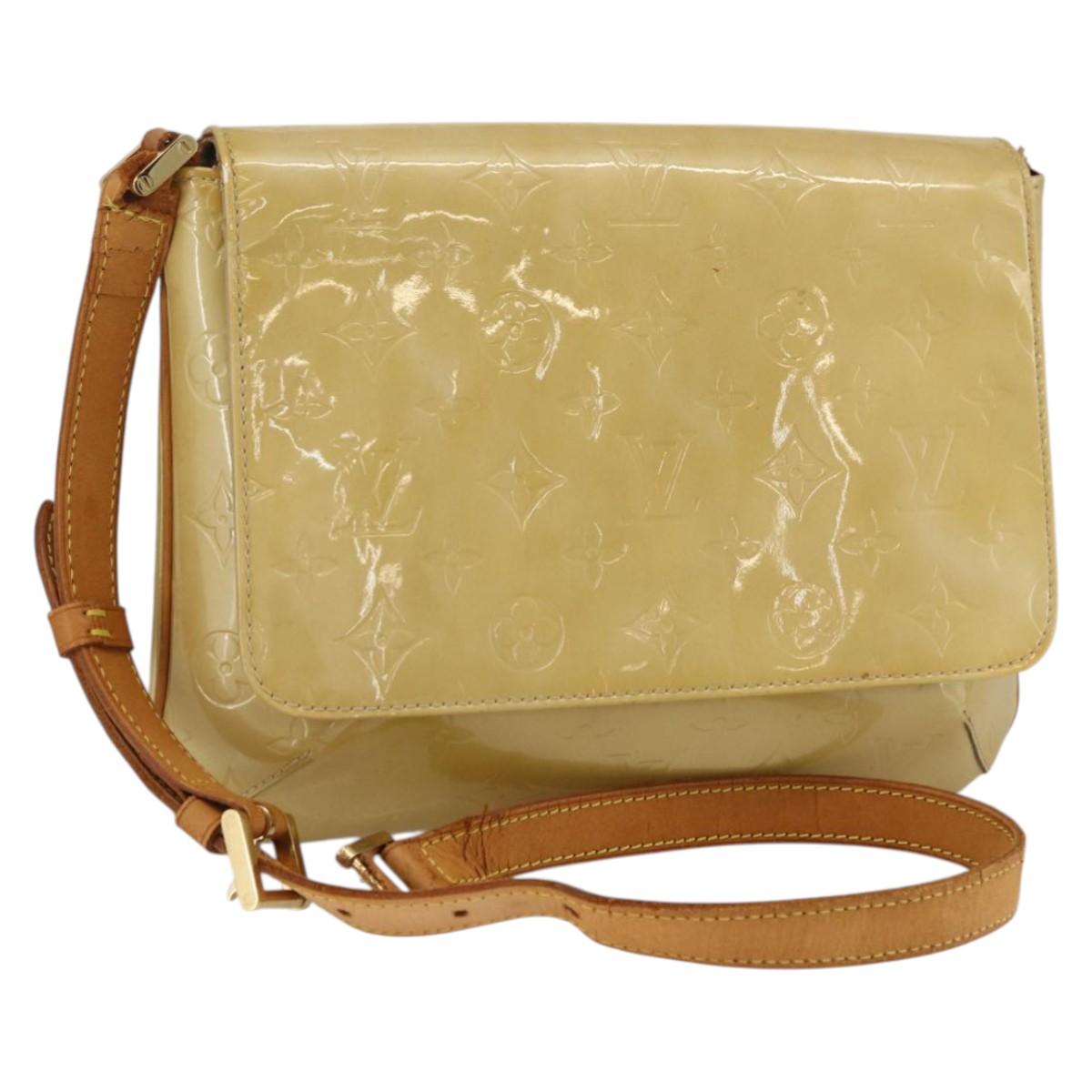 LOUIS VUITTON Monogram Vernis Thompson Street Bag Beige M91301 LV Auth 164955