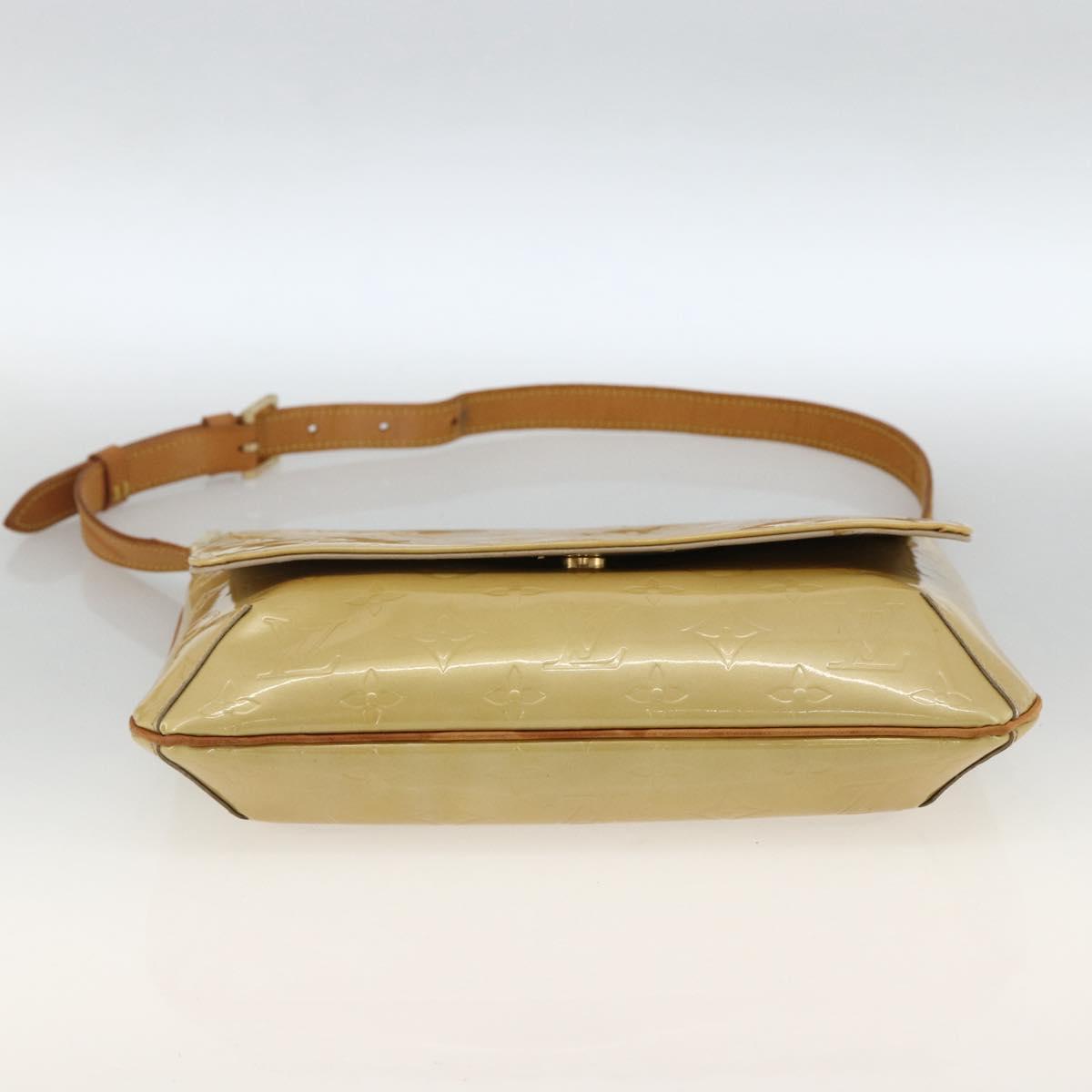 LOUIS VUITTON Monogram Vernis Thompson Street Bag Beige M91301 LV Auth 164955