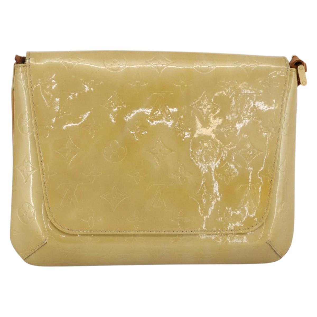 LOUIS VUITTON Monogram Vernis Thompson Street Bag Beige M91301 LV Auth 164955