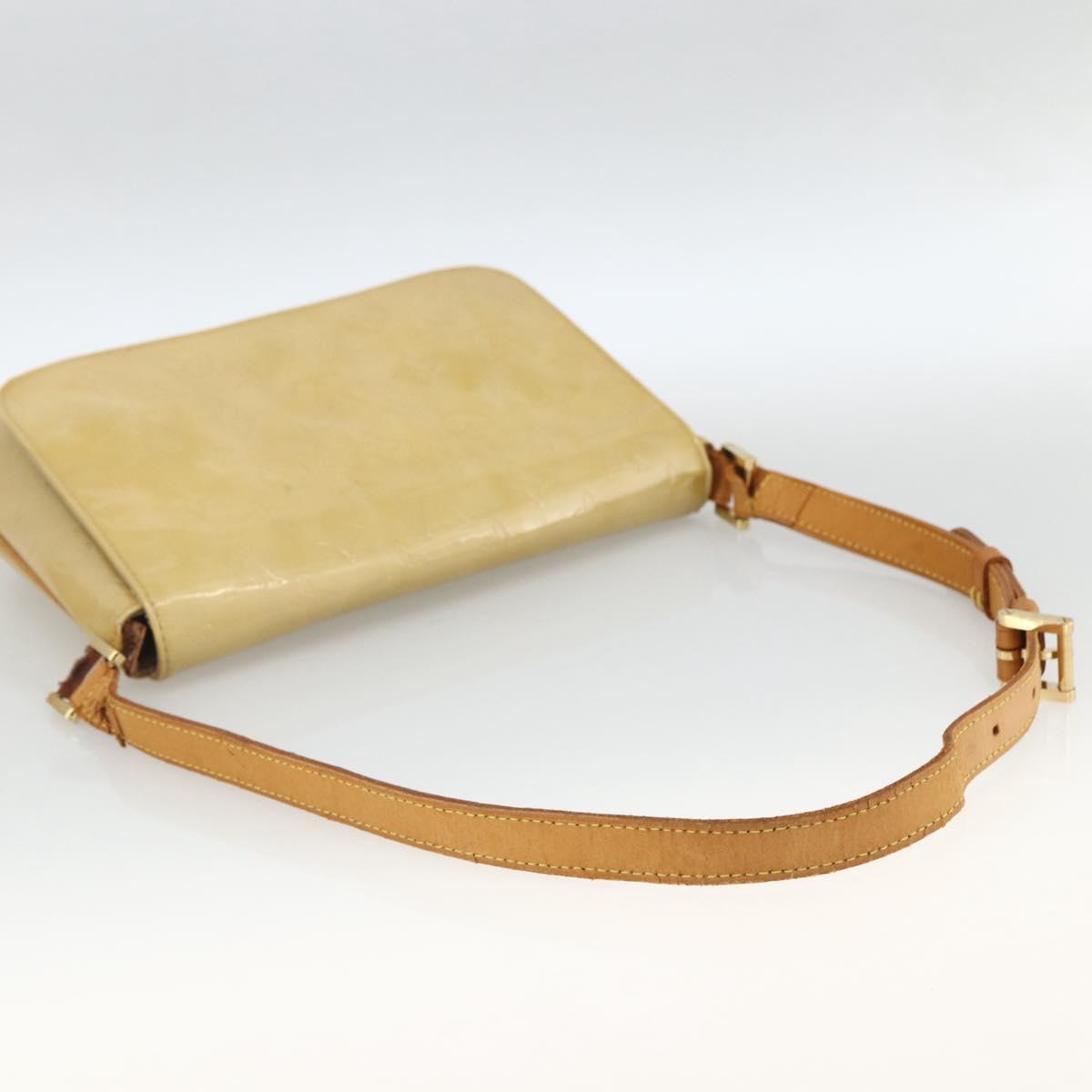 LOUIS VUITTON Monogram Vernis Thompson Street Bag Beige M91301 LV Auth 164955