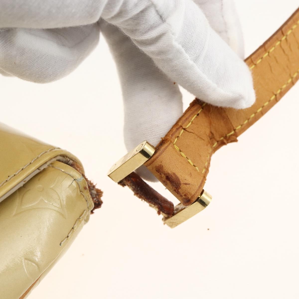 LOUIS VUITTON Monogram Vernis Thompson Street Bag Beige M91301 LV Auth 164955