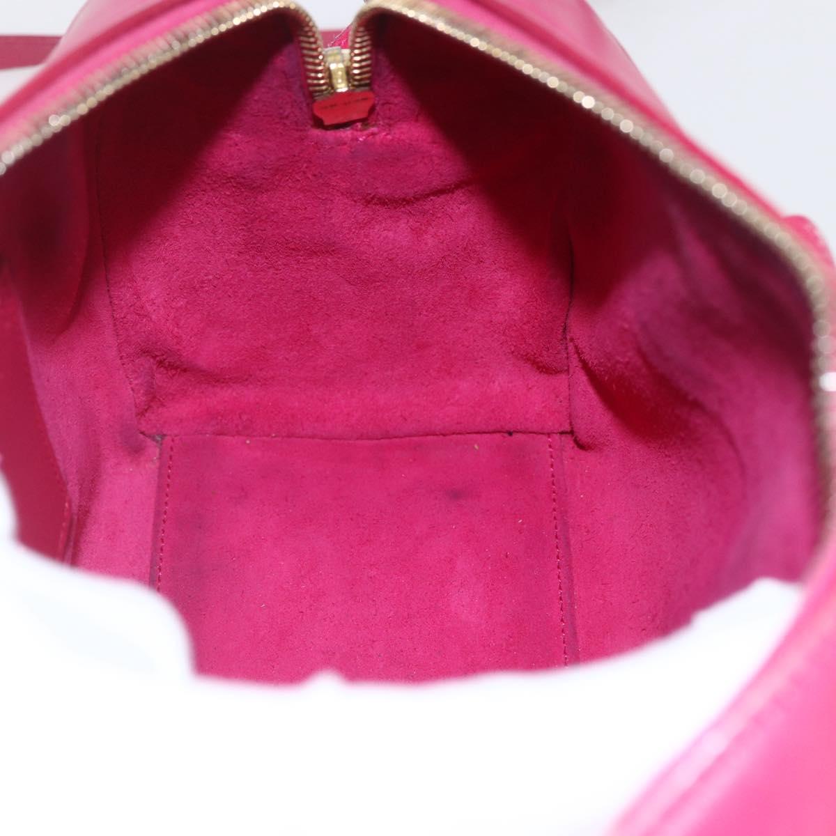 SAINT LAURENT Baby Duffel Hand Bag Leather 2way Pink Gold Auth 164981