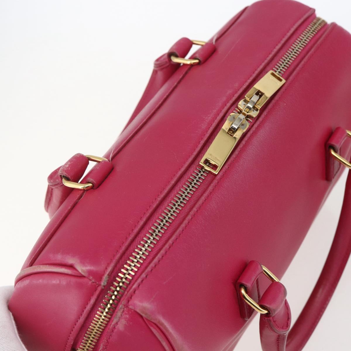 SAINT LAURENT Baby Duffel Hand Bag Leather 2way Pink Gold Auth 164981