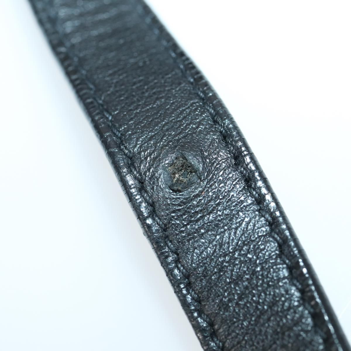 PRADA Hand Bag Nylon 2way Black Gold Auth 164988