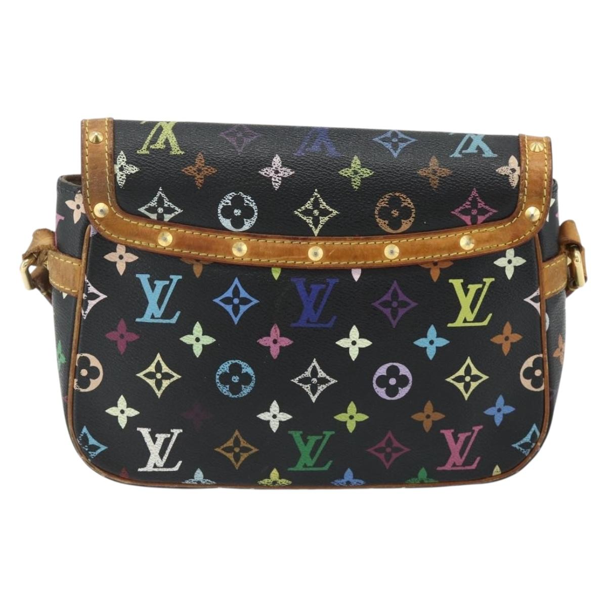 LOUIS VUITTON Monogram Multicolor Sologne Bag Black M92639 LV Auth 164991