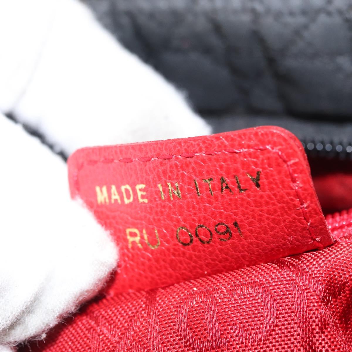 Christian Dior Lady Dior Canage Hand Bag Nylon Black Gold Auth 164998