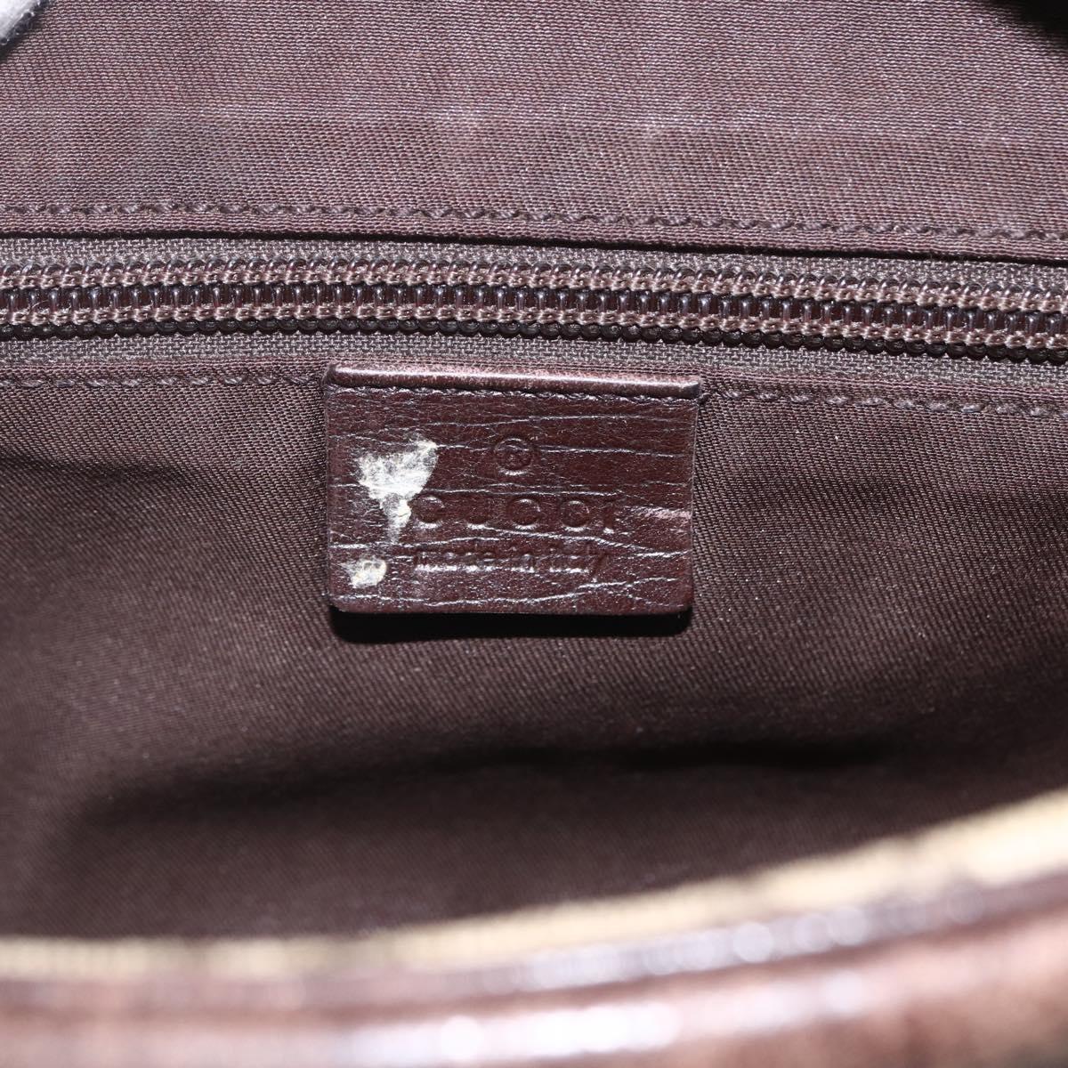 GUCCI GG Supreme Shoulder Bag PVC Beige Silver 114291 Auth 165009