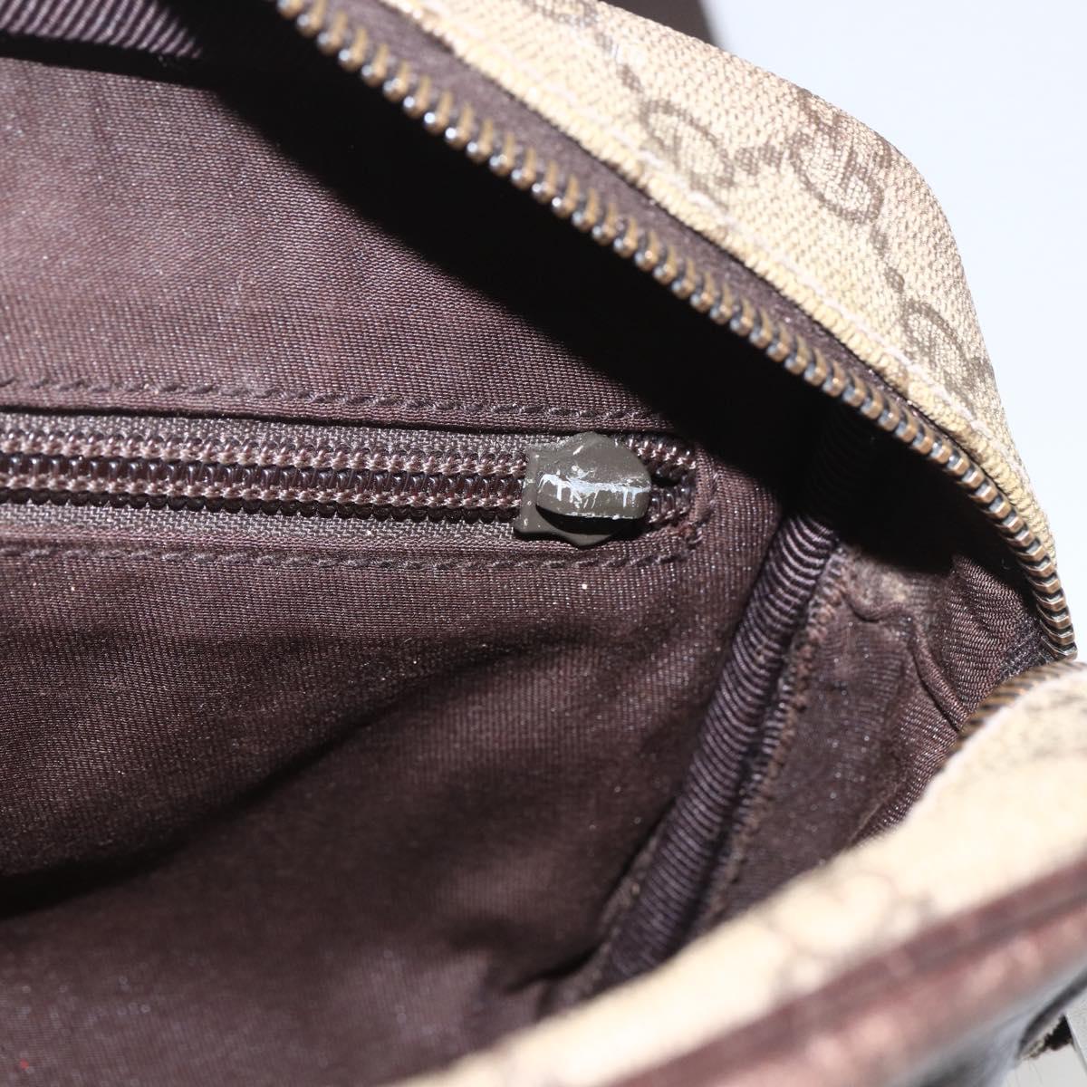 GUCCI GG Supreme Shoulder Bag PVC Beige Silver 114291 Auth 165009