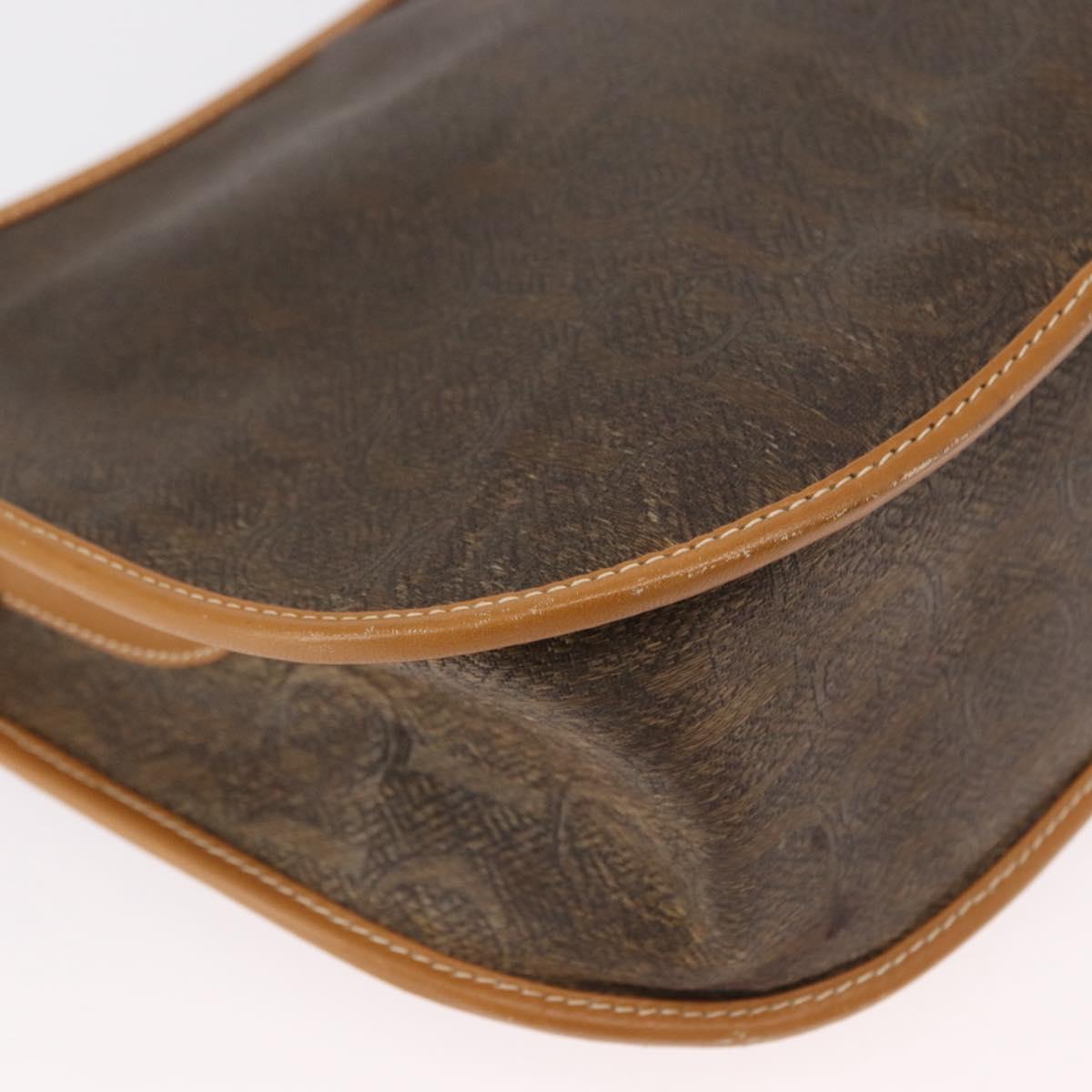 GUCCI Shoulder Bag Canvas Brown Gold 001 084 1036 Auth 165014