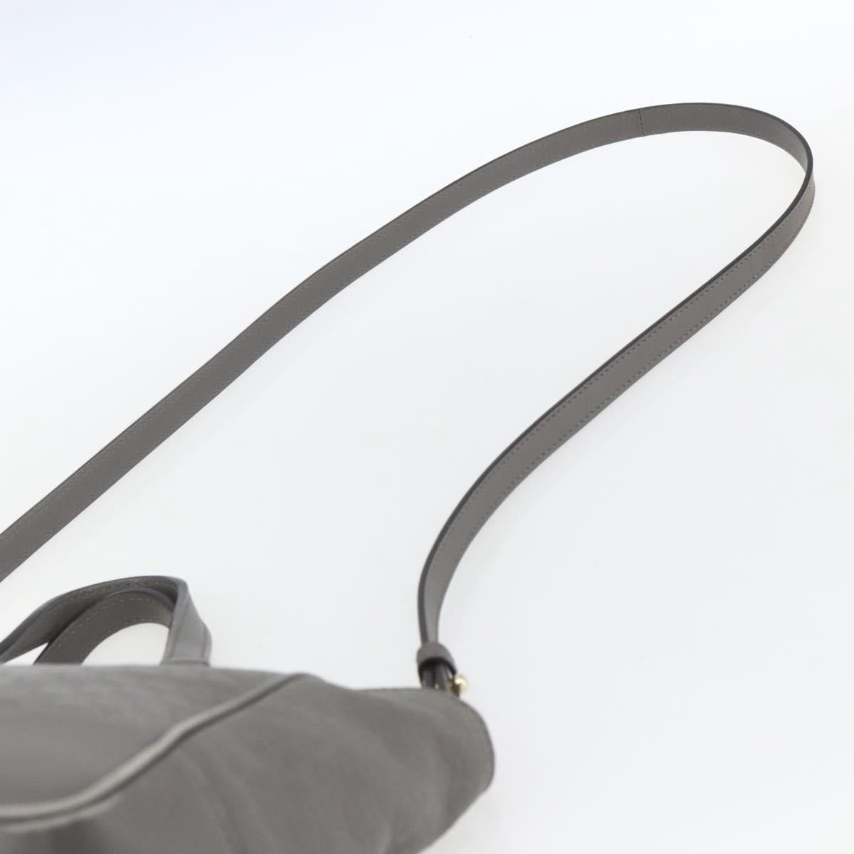 GUCCI Micro GG Canvas Guccissima Hand Bag 2way Gray Gold 449241 Auth 165015