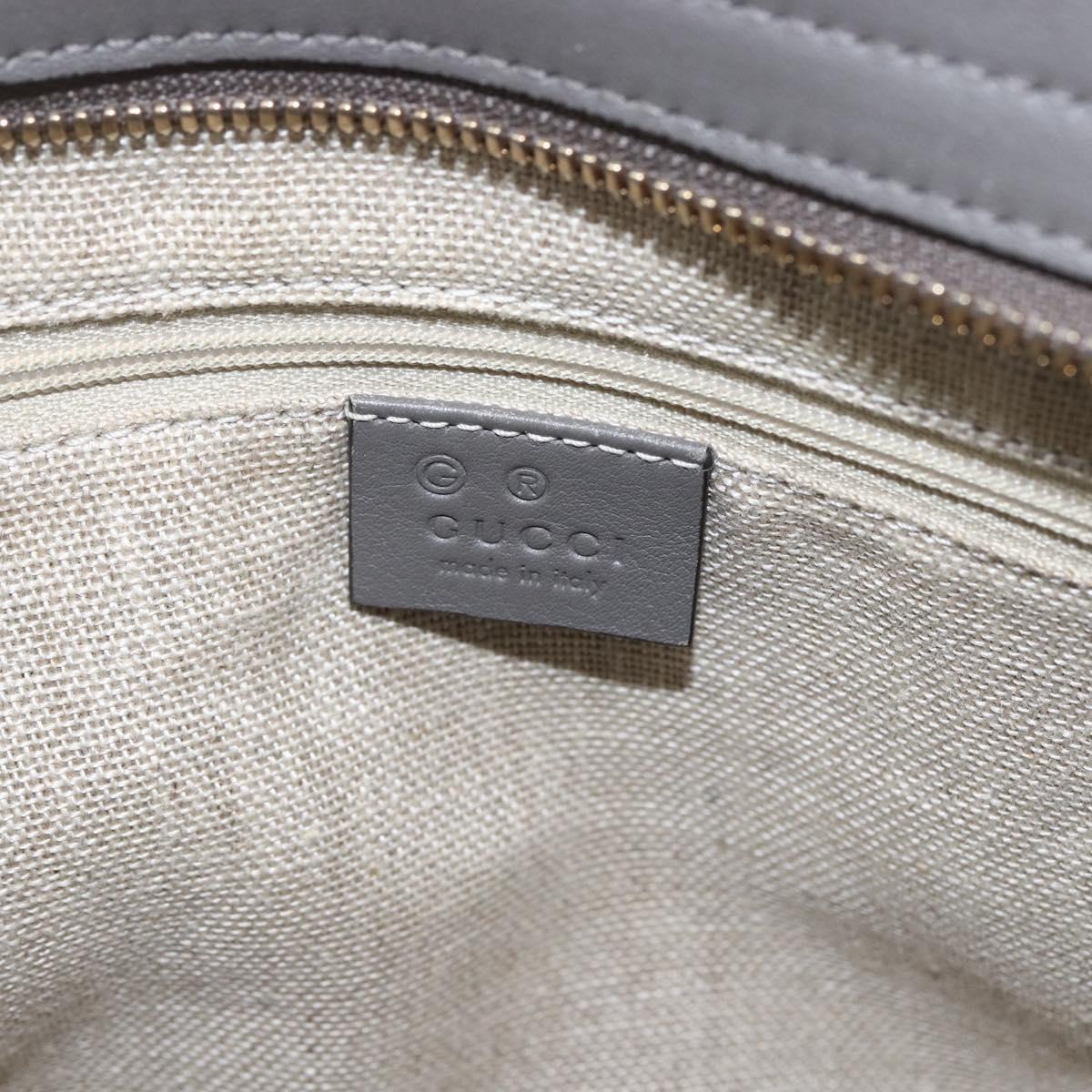 GUCCI Micro GG Canvas Guccissima Hand Bag 2way Gray Gold 449241 Auth 165015