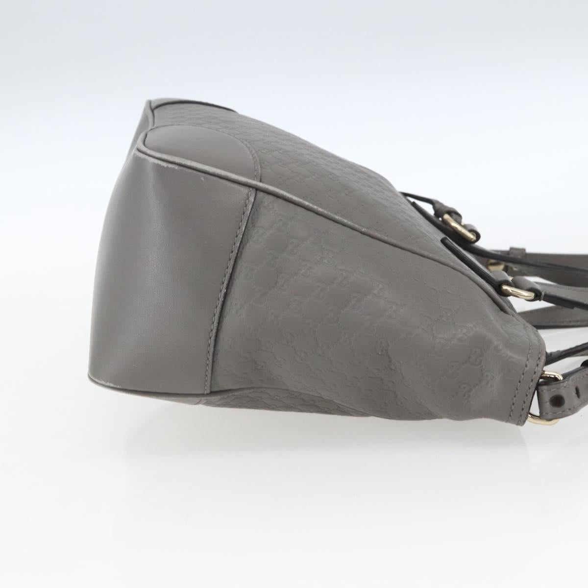 GUCCI Micro GG Canvas Guccissima Hand Bag 2way Gray Gold 449241 Auth 165015