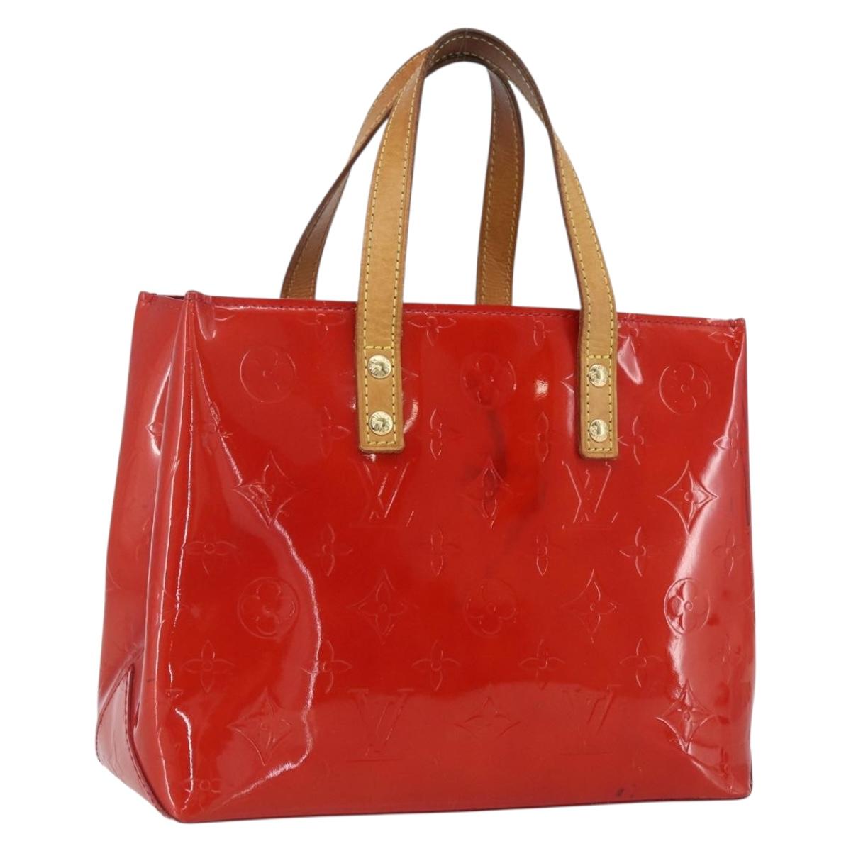LOUIS VUITTON Monogram Vernis Reade PM Bag Pomme D'amour M91990 LV Auth 165017