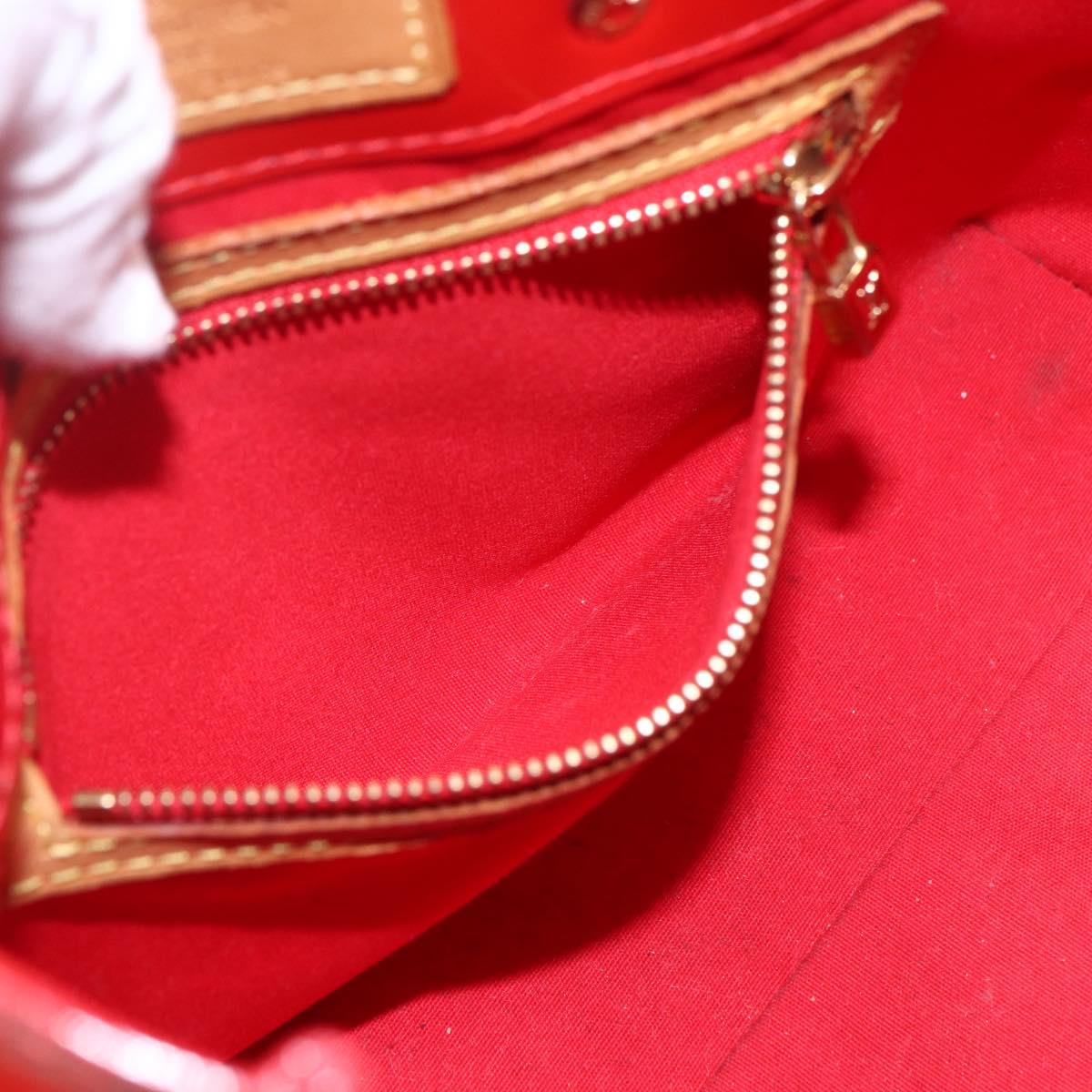 LOUIS VUITTON Monogram Vernis Reade PM Bag Pomme D'amour M91990 LV Auth 165017