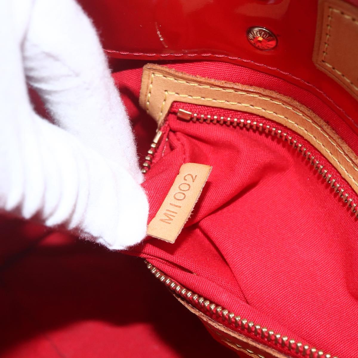 LOUIS VUITTON Monogram Vernis Reade PM Bag Pomme D'amour M91990 LV Auth 165017