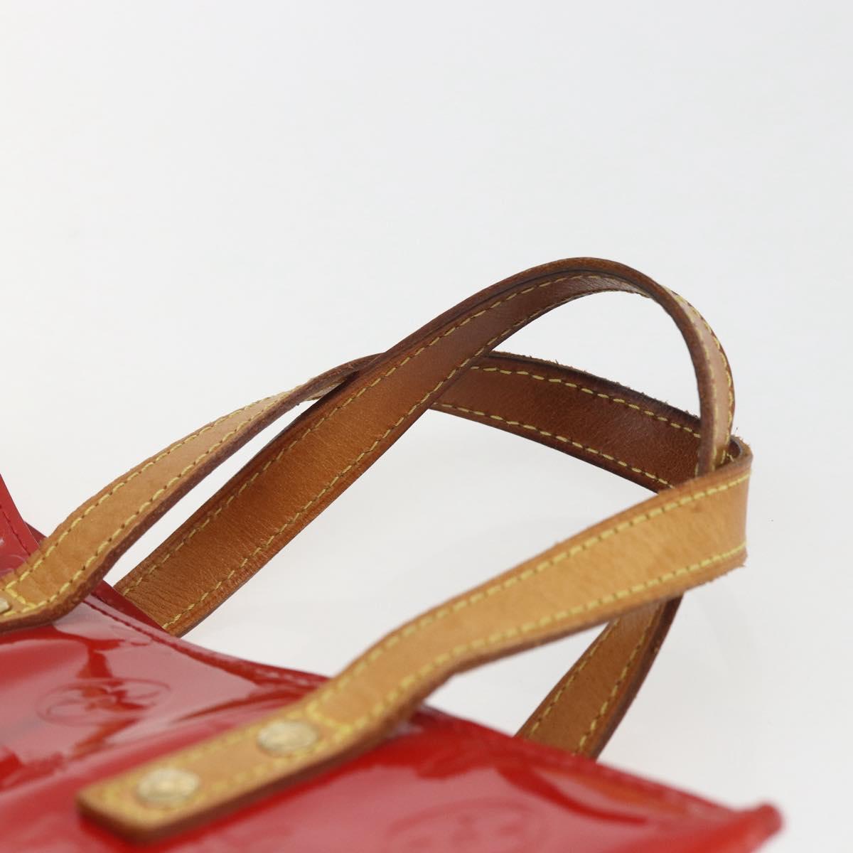 LOUIS VUITTON Monogram Vernis Reade PM Bag Pomme D'amour M91990 LV Auth 165017