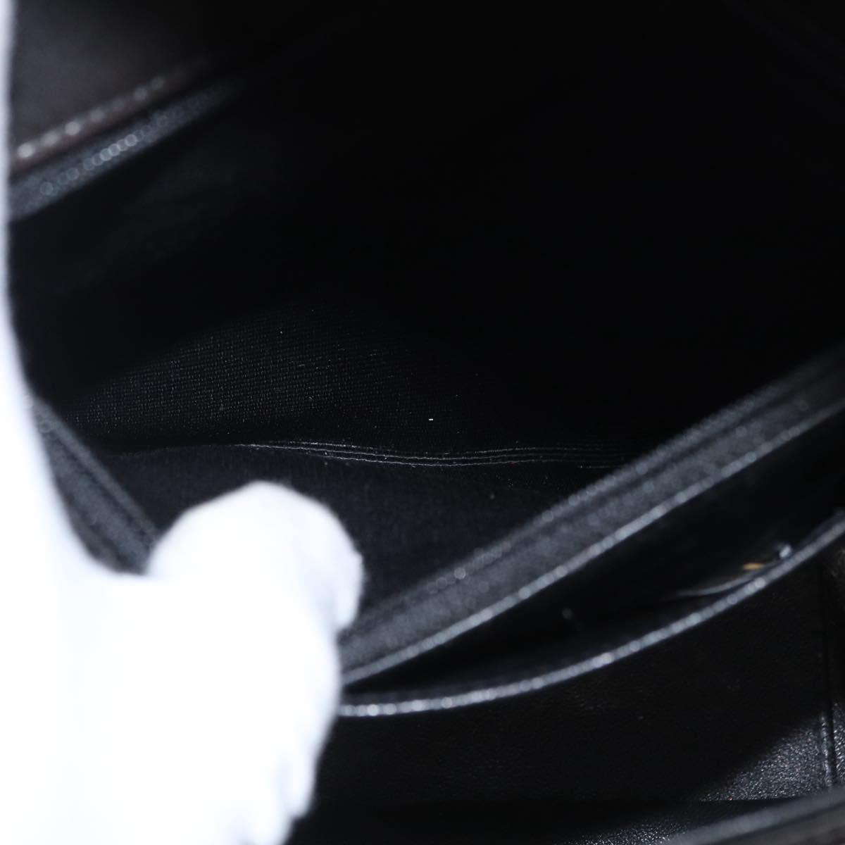 CHANEL Matelasse Shoulder Bag Patent leather Black CC Auth 165022