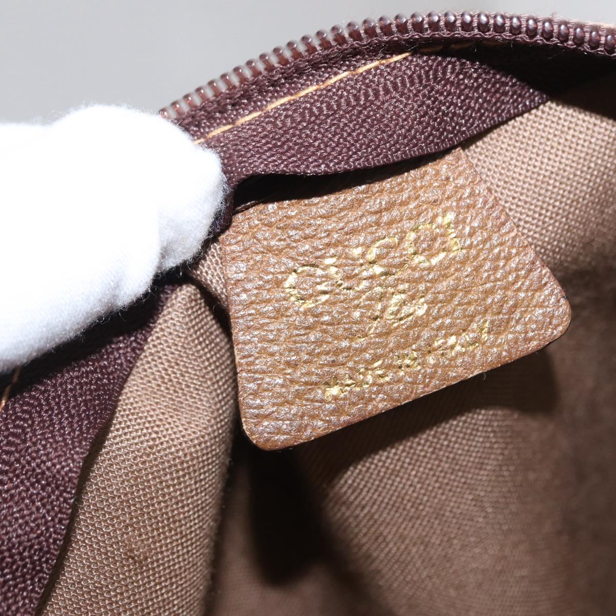 GUCCI GG Plus Supreme Boston Bag PVC Beige Gold Auth 165028