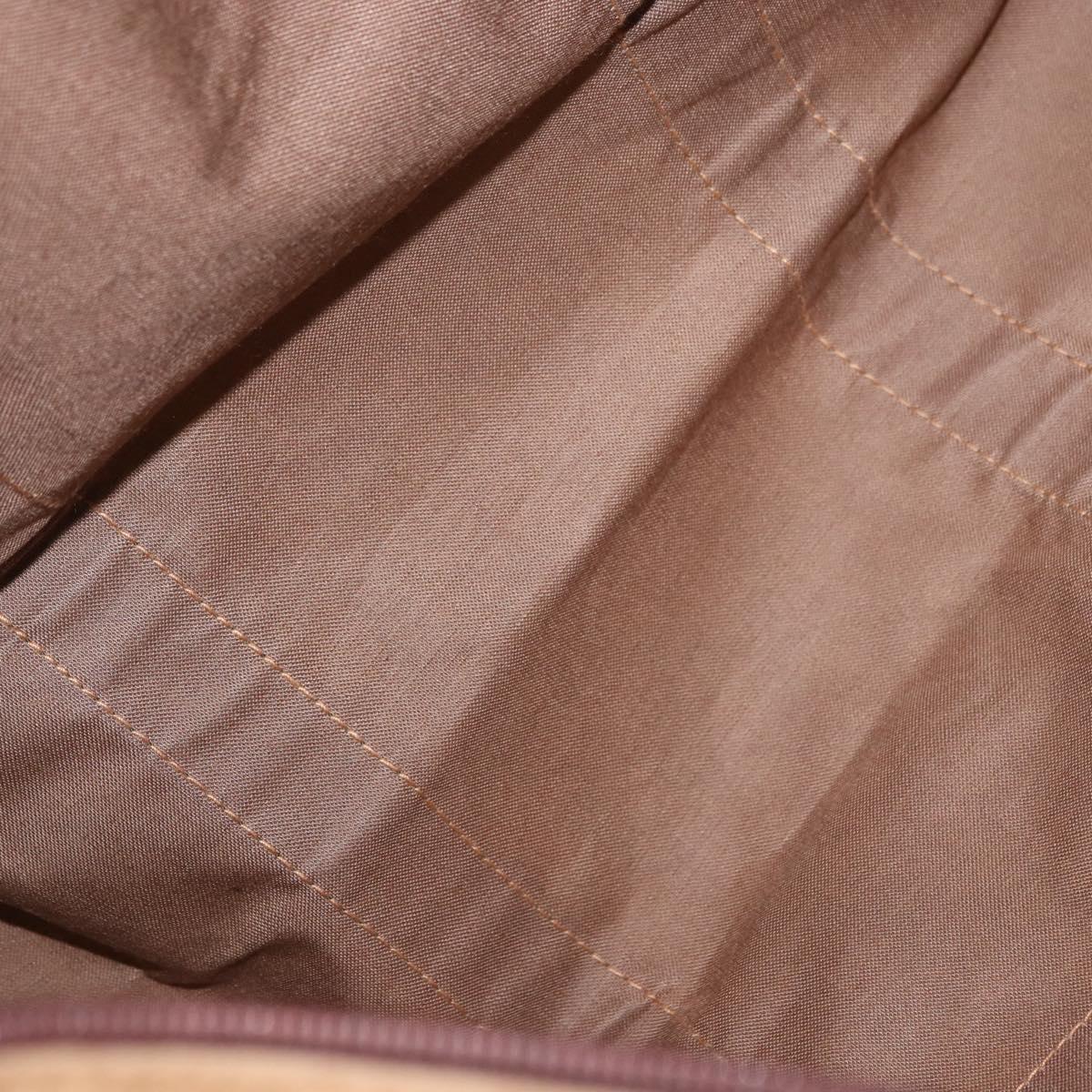 GUCCI GG Plus Supreme Boston Bag PVC Beige Gold Auth 165028