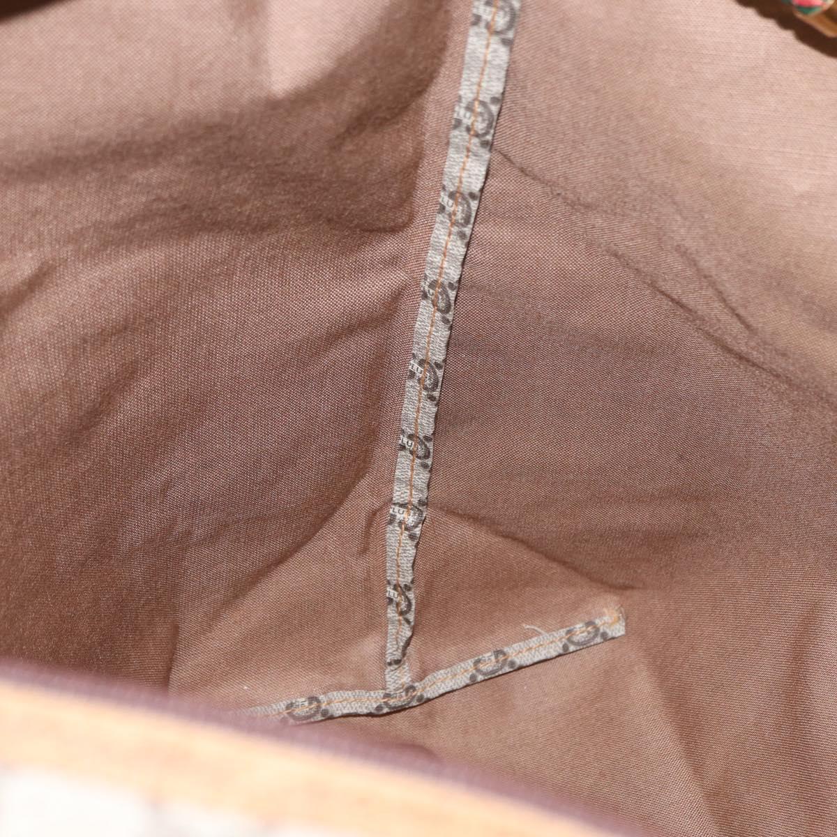 GUCCI GG Plus Supreme Boston Bag PVC Beige Gold Auth 165028