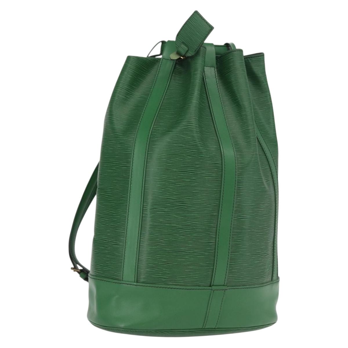 LOUIS VUITTON Epi Randonnee GM Shoulder Bag Green M43084 LV Auth 165041