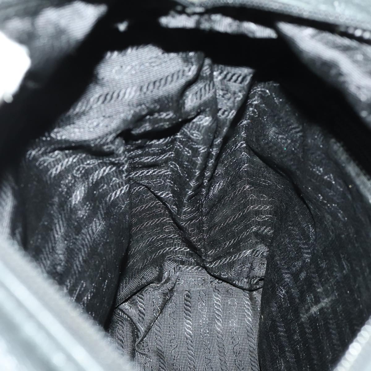 PRADA Tote Bag Leather Black Auth 165044