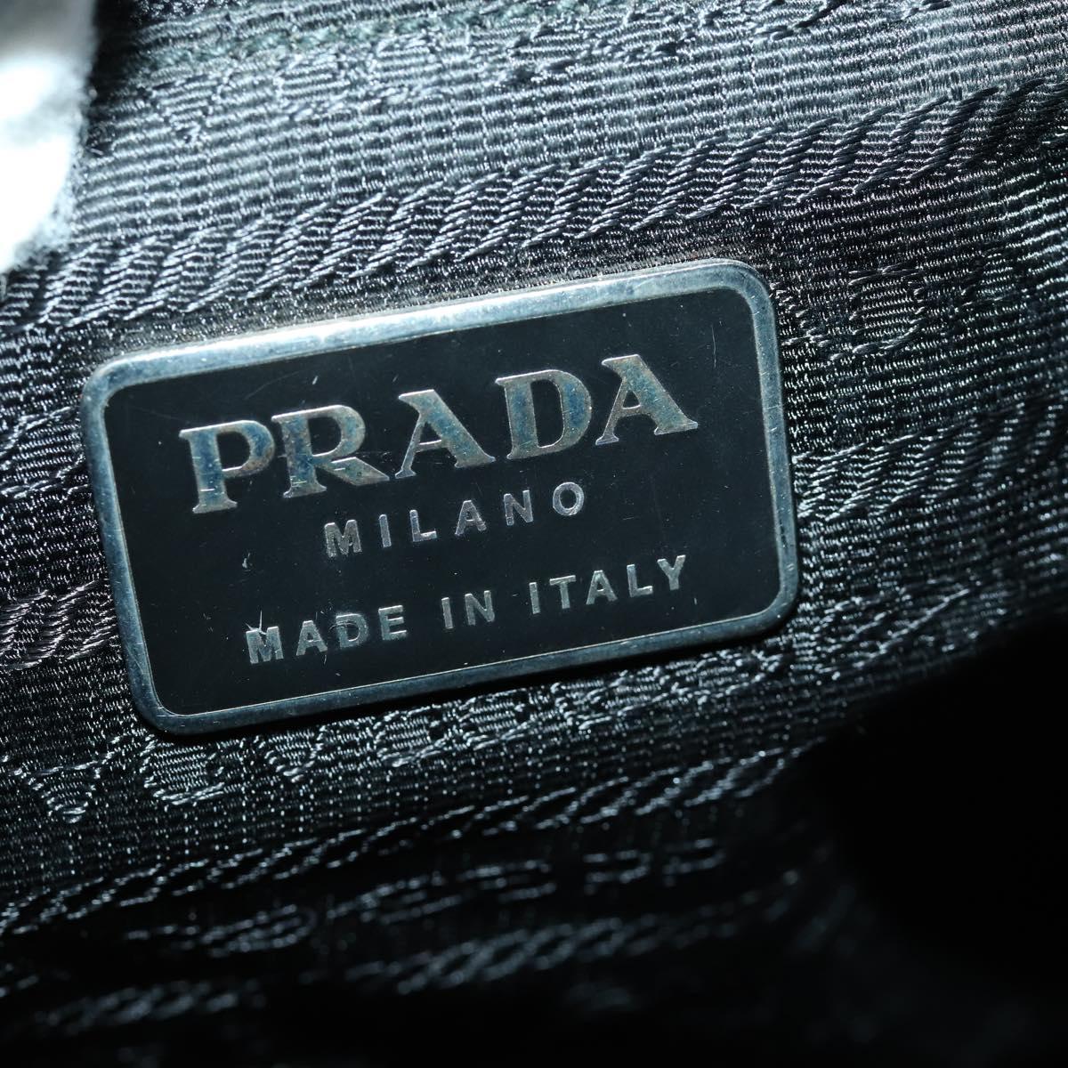 PRADA Tote Bag Leather Black Auth 165044