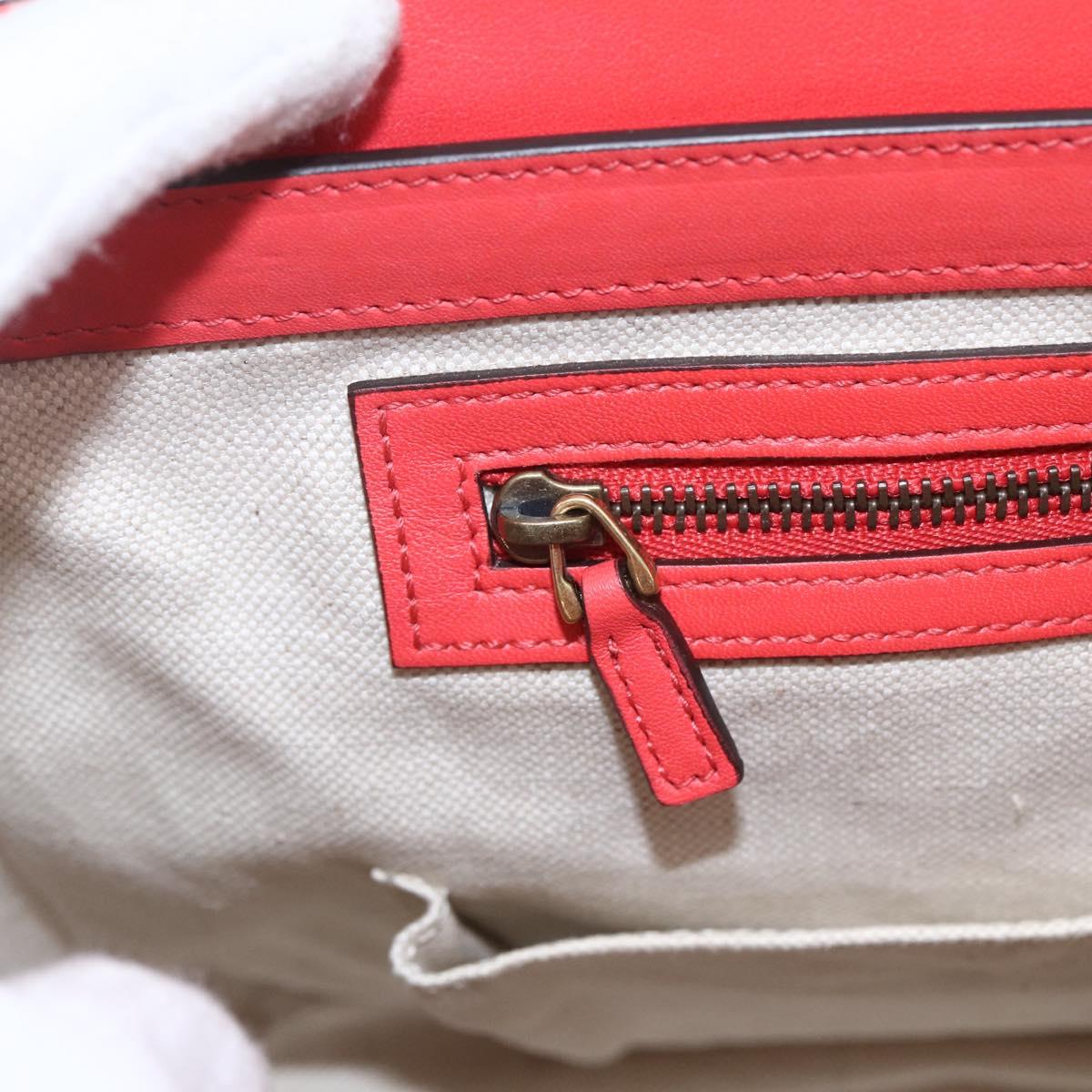 GUCCI Horsebit Hand Bag Patent leather 2way Orange 319795 Auth 165050