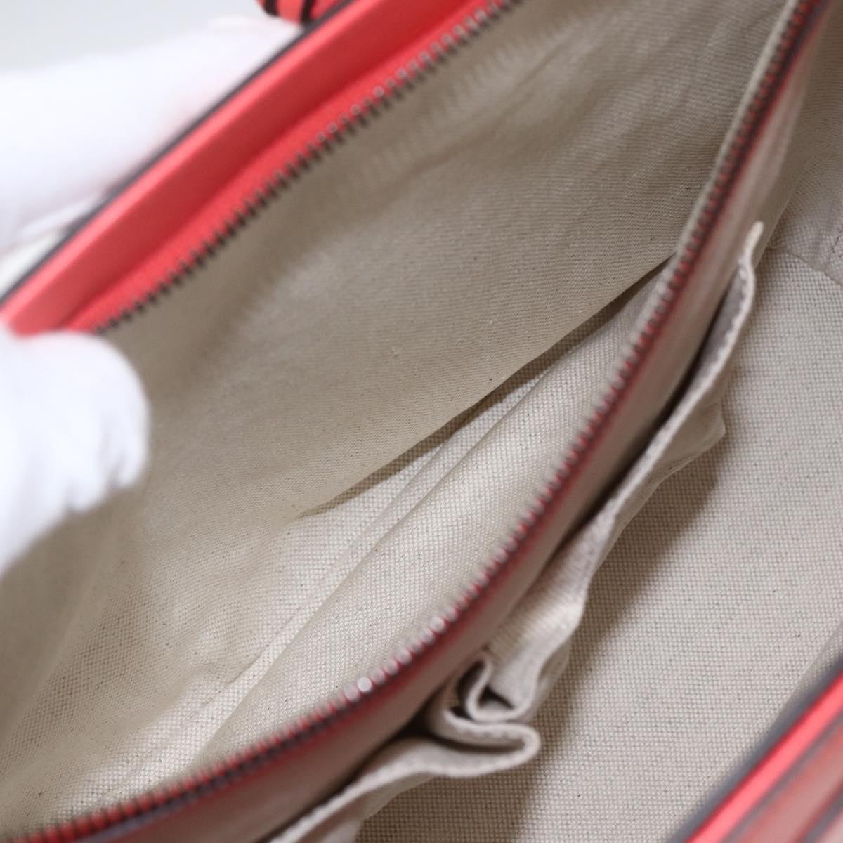 GUCCI Horsebit Hand Bag Patent leather 2way Orange 319795 Auth 165050