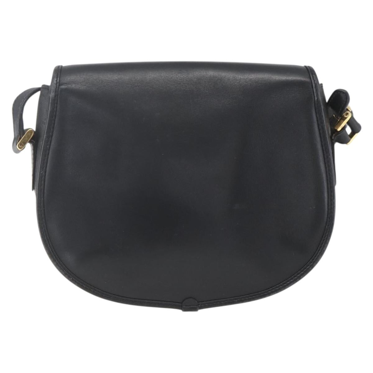 GUCCI GG Supreme Shoulder Bag Coated Canvas Black Gold 007 14 0074 Auth 165072