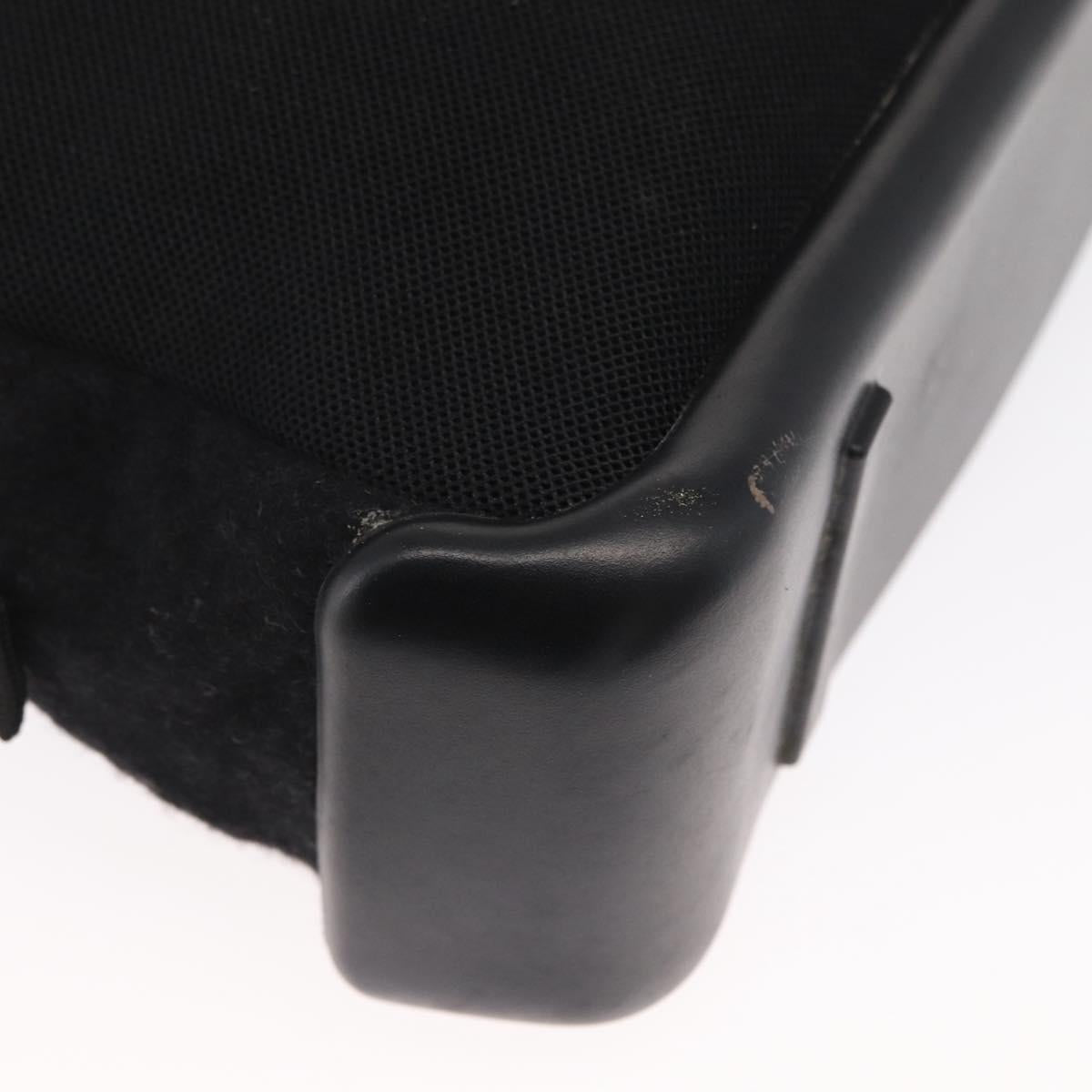 PRADA Sports Shoulder Bag Wool Black Silver Auth 165073