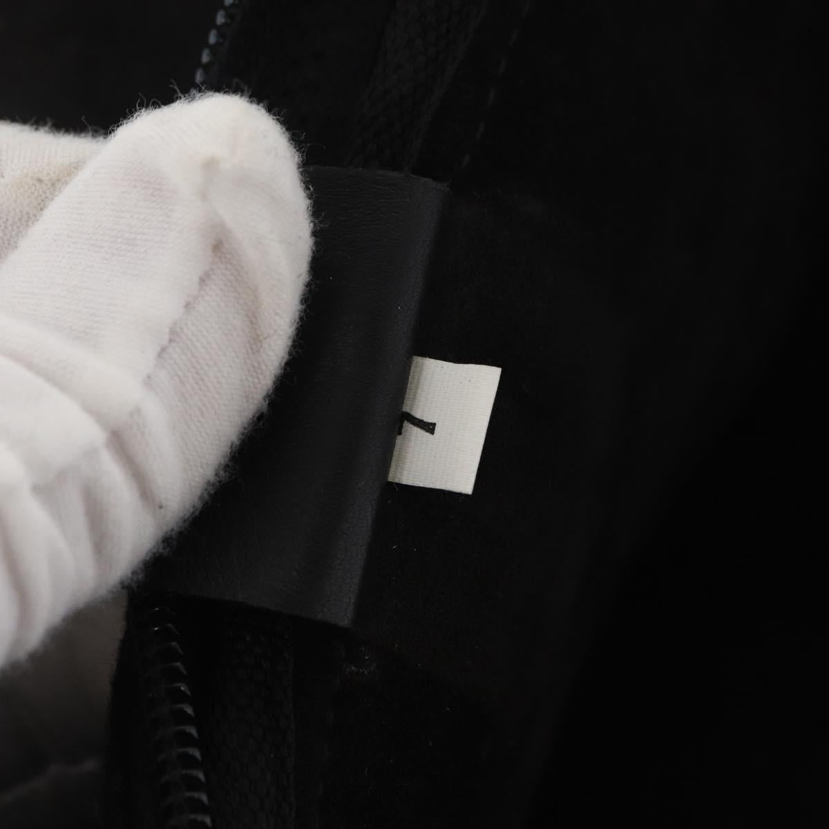 PRADA Sports Shoulder Bag Wool Black Silver Auth 165073