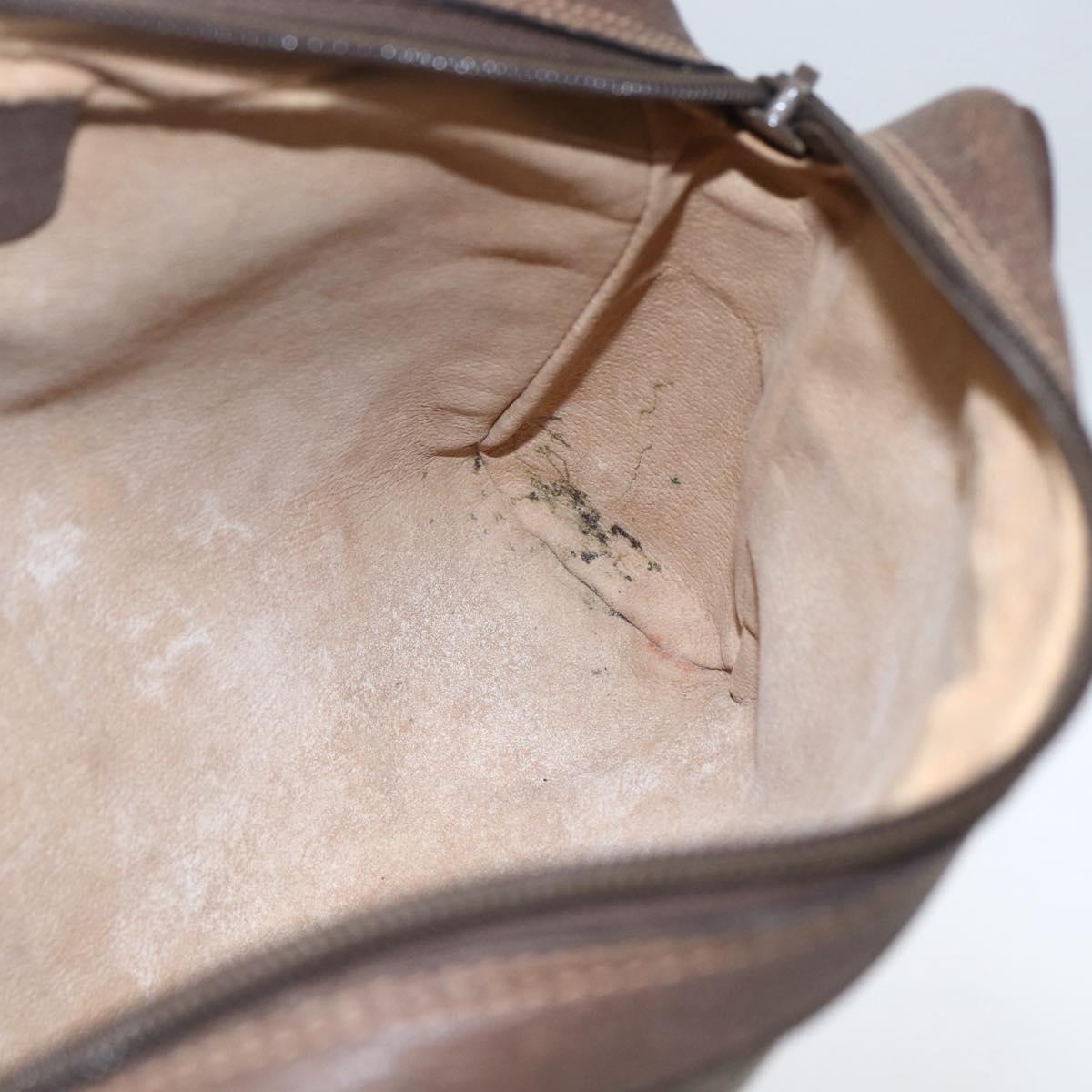 GUCCI GG Supreme Web Sherry Line Clutch Bag PVC Beige 156 01 012 Auth 165080