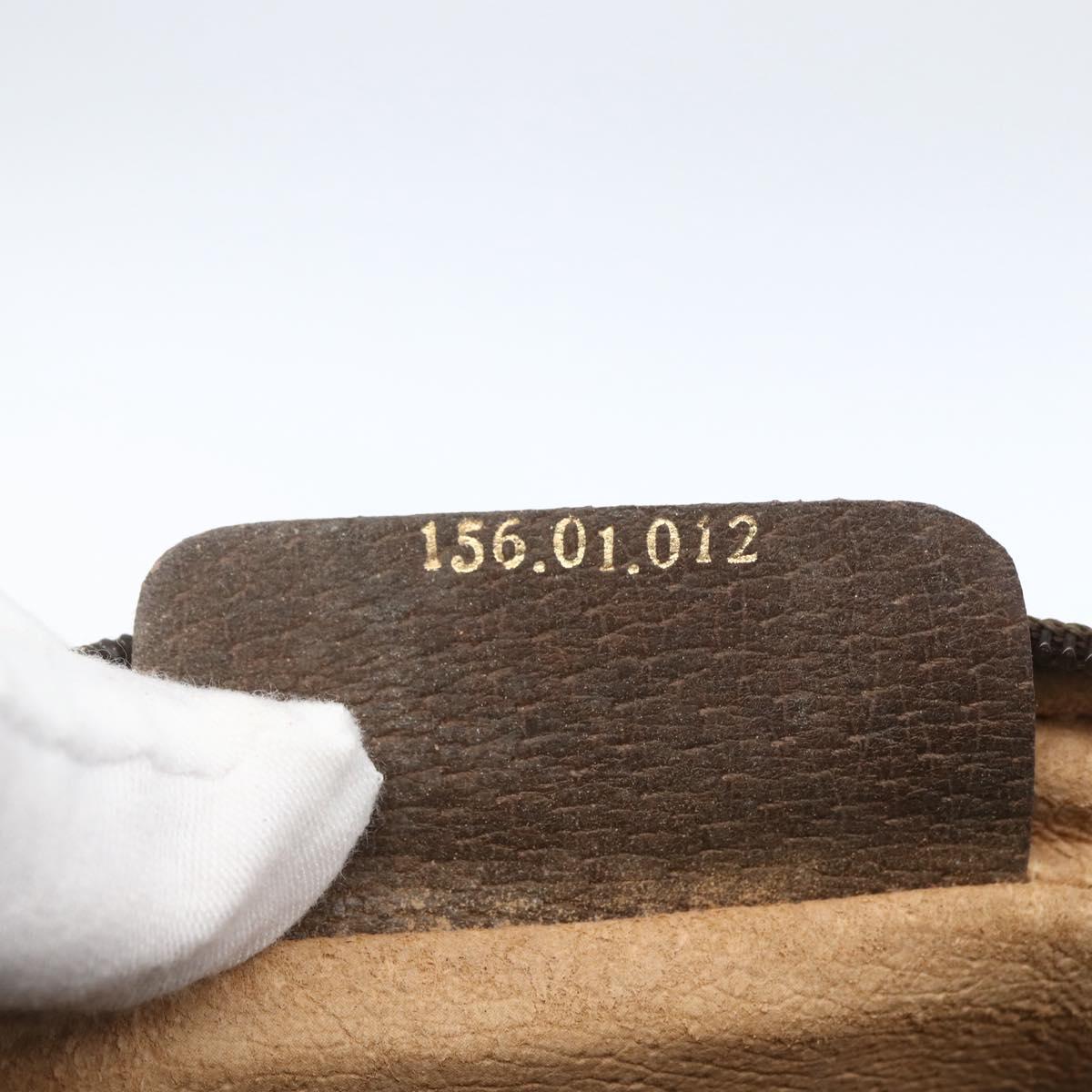 GUCCI GG Supreme Web Sherry Line Clutch Bag PVC Beige 156 01 012 Auth 165080