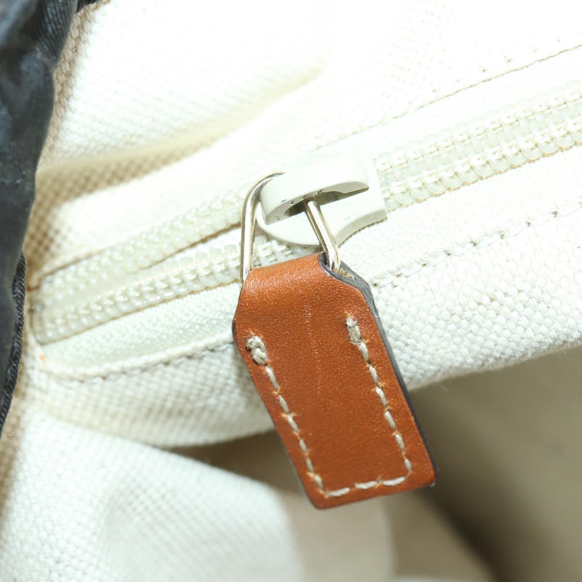 GUCCI GG Canvas Tote Bag Nylon Black Silver 295252 Auth 165091