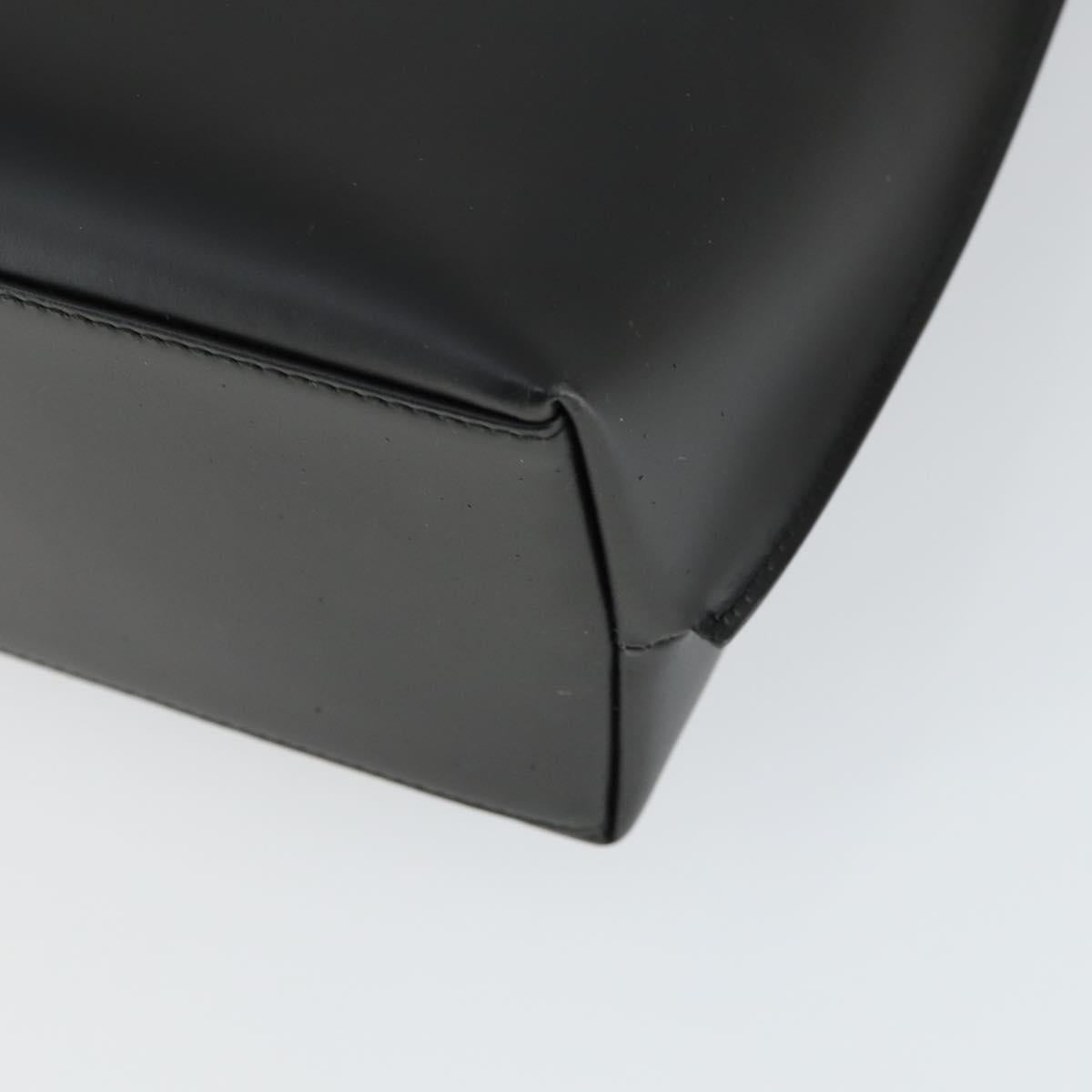 GUCCI Shoulder Bag Patent leather Black Silver 001 3017 Auth 165092