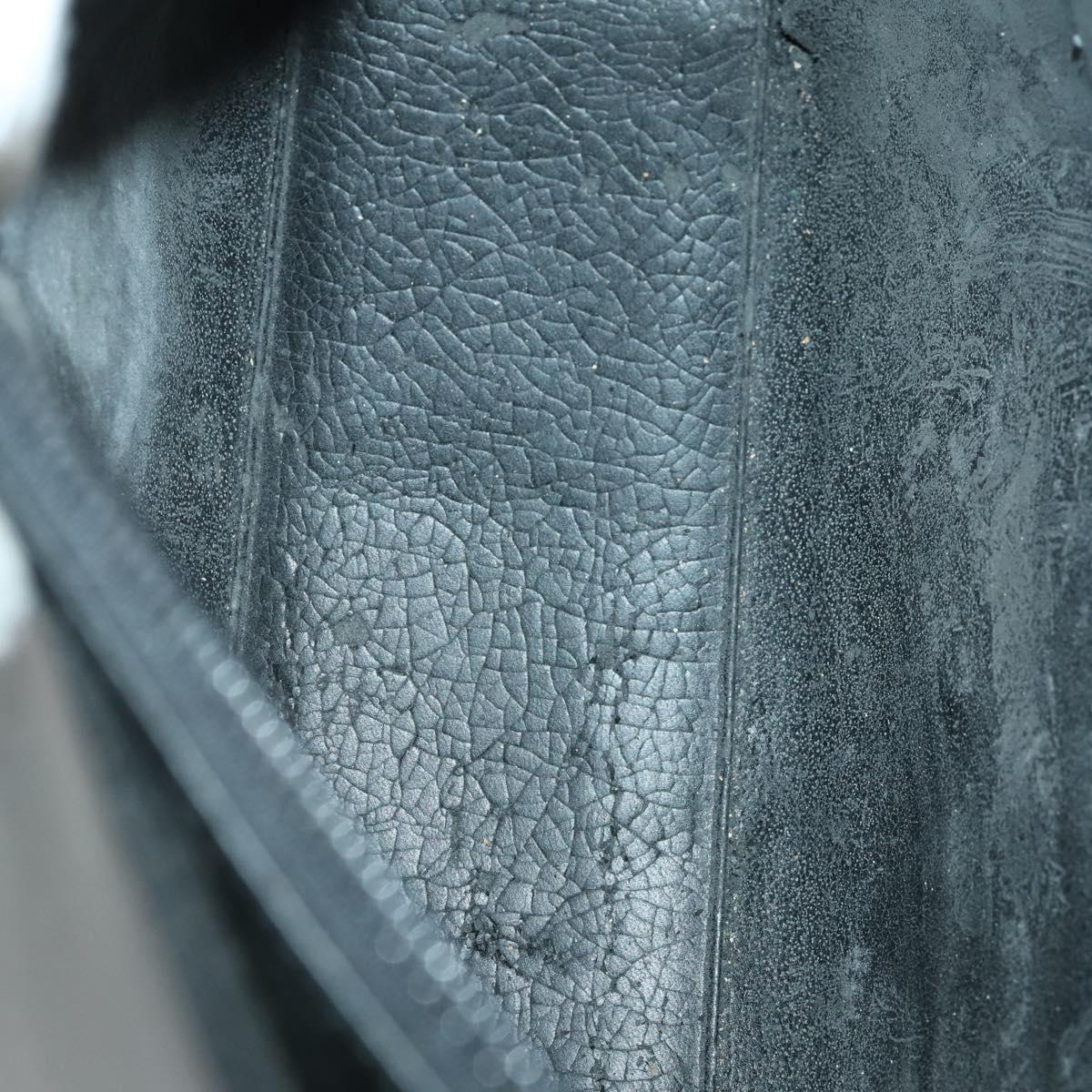 GUCCI Shoulder Bag Patent leather Black Silver 001 3017 Auth 165092