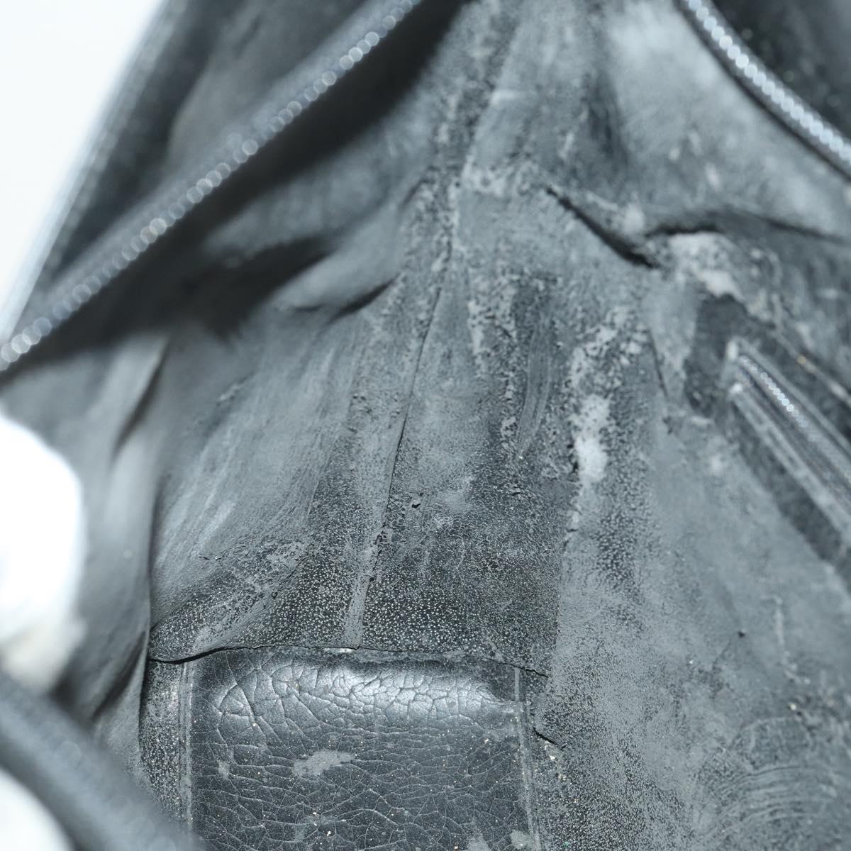 GUCCI Shoulder Bag Patent leather Black Silver 001 3017 Auth 165092