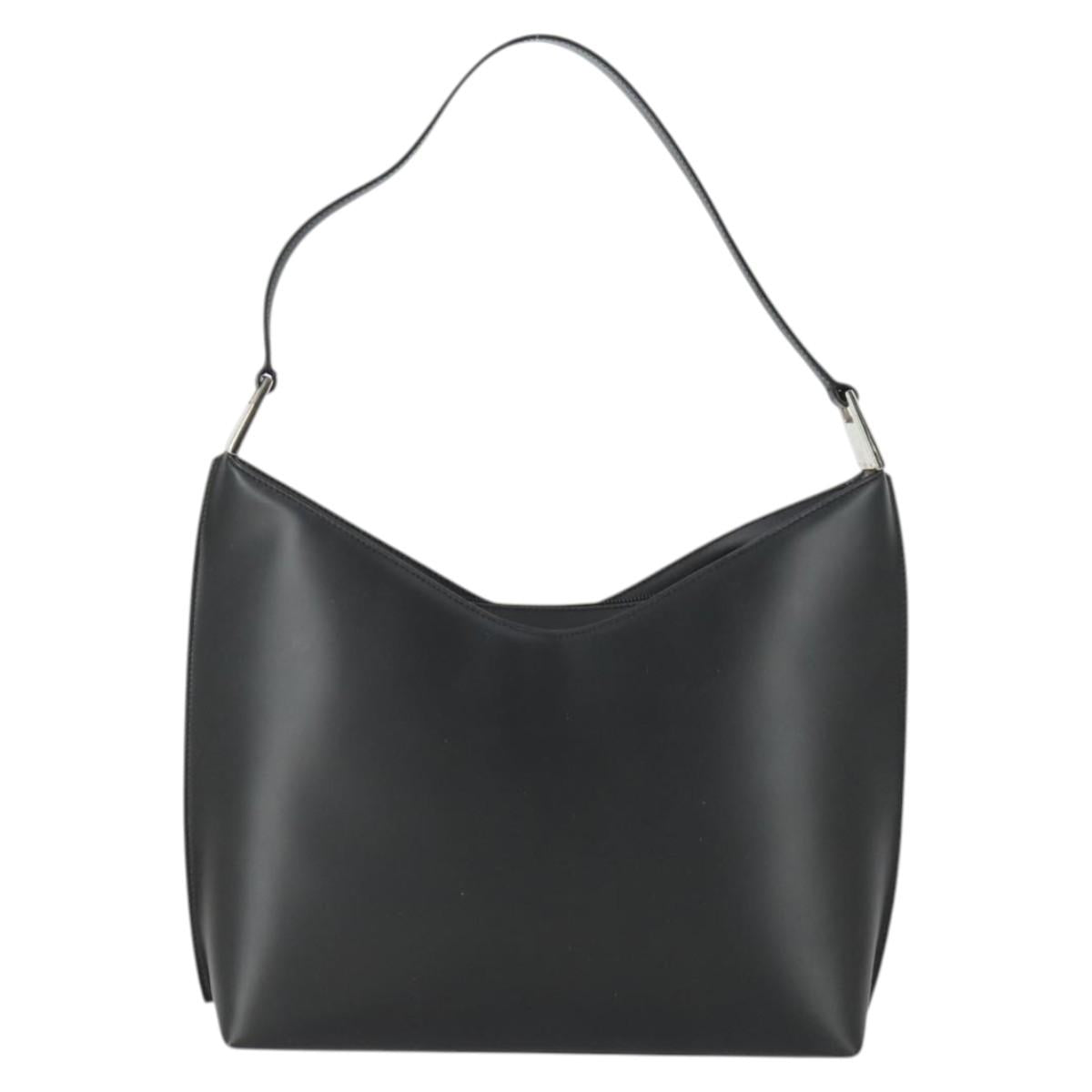 GUCCI Shoulder Bag Patent leather Black Silver 001 3017 Auth 165092