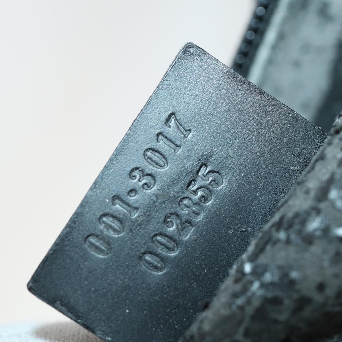 GUCCI Shoulder Bag Patent leather Black Silver 001 3017 Auth 165092