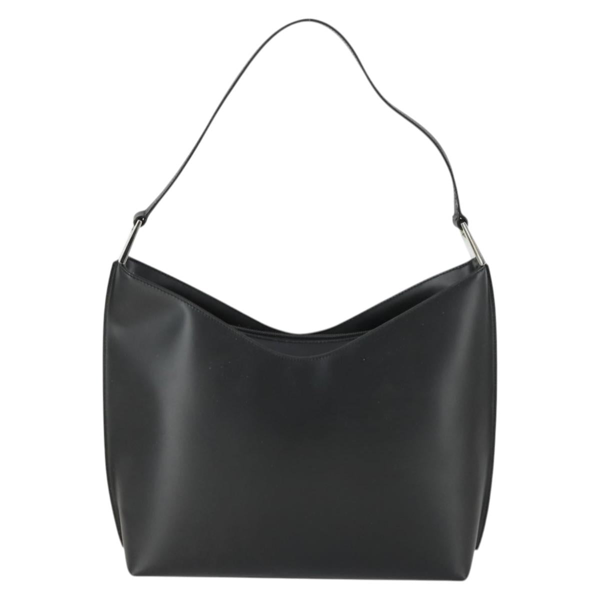 GUCCI Shoulder Bag Patent leather Black Silver 001 3017 Auth 165092