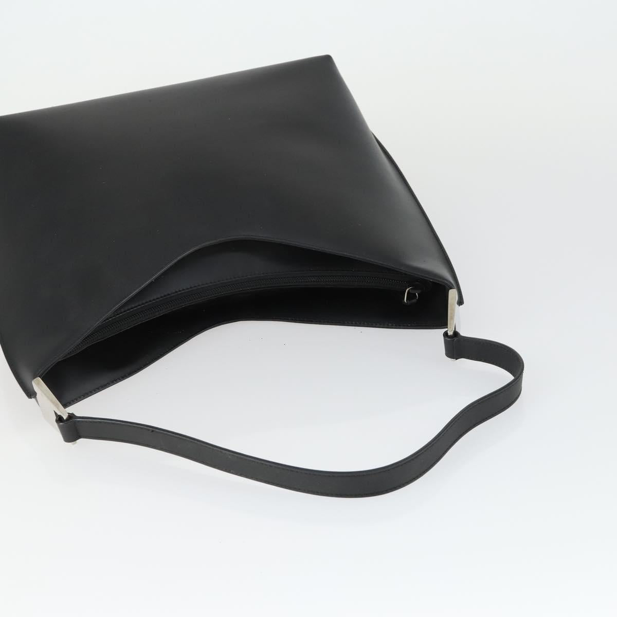 GUCCI Shoulder Bag Patent leather Black Silver 001 3017 Auth 165092