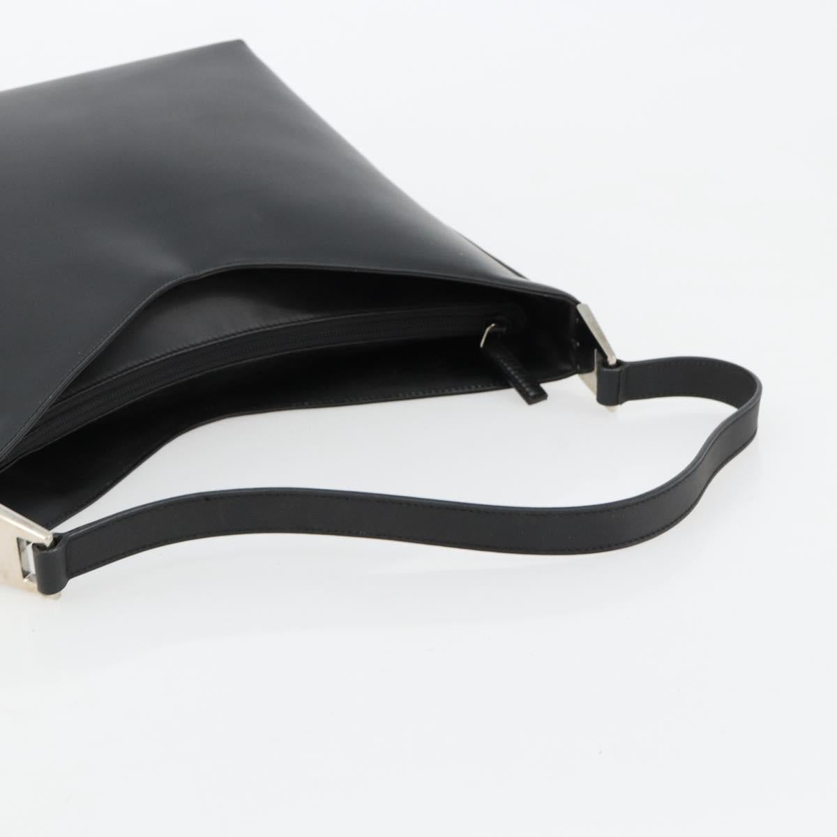 GUCCI Shoulder Bag Patent leather Black Silver 001 3017 Auth 165092