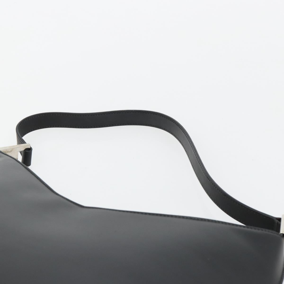 GUCCI Shoulder Bag Patent leather Black Silver 001 3017 Auth 165092