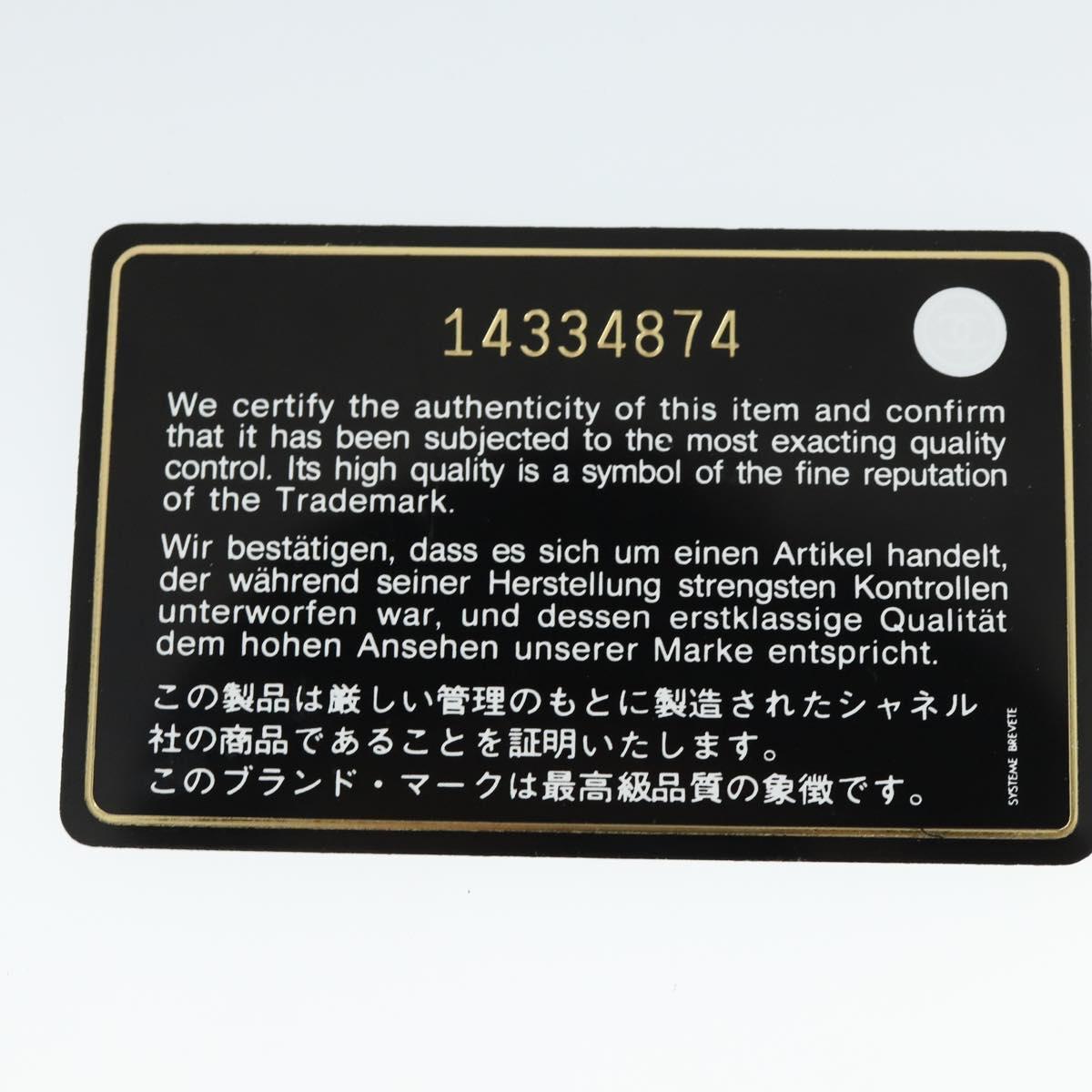 CHANEL Matelasse Hand Bag Patent leather Black Silver CC Auth 165093