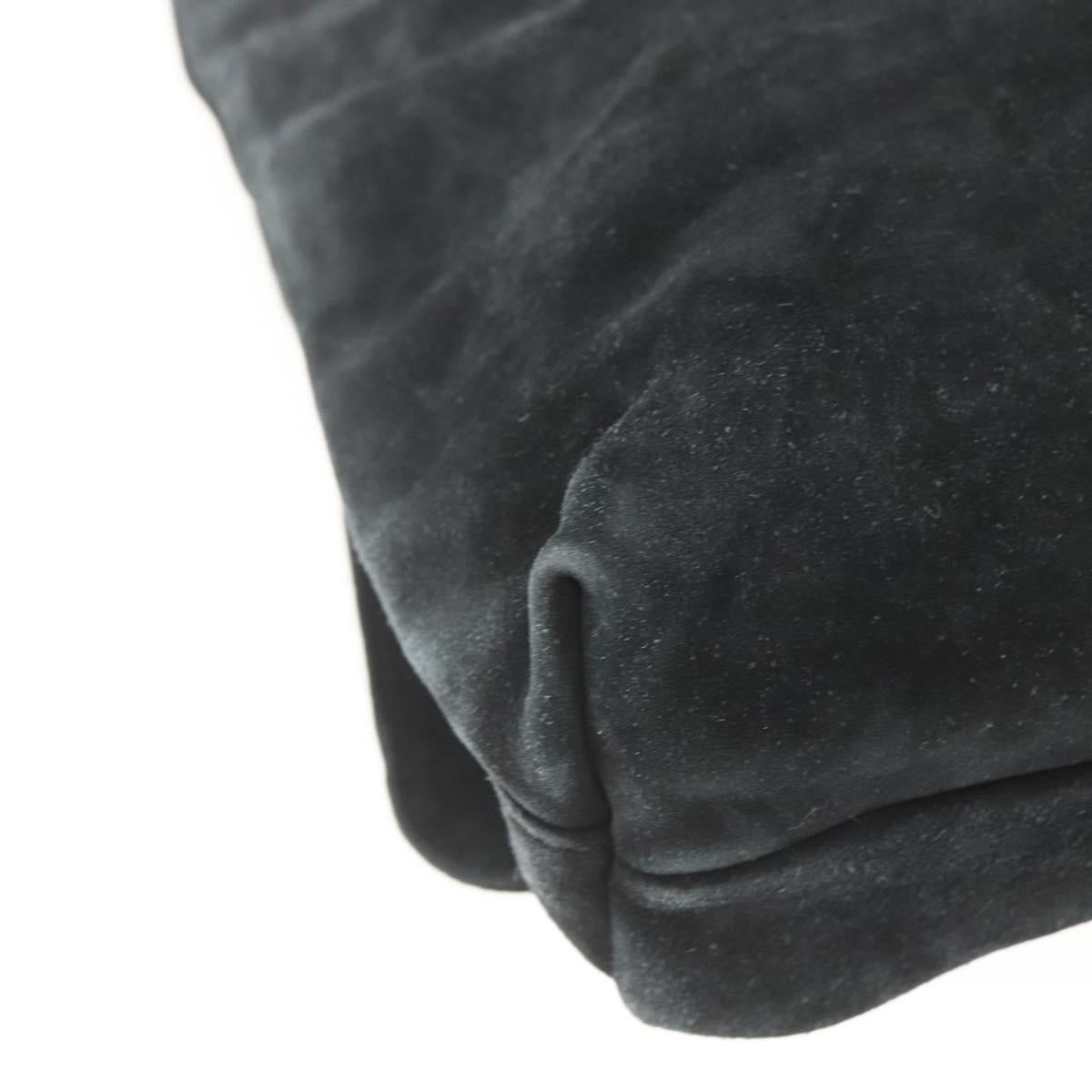GUCCI Shoulder Bag Suede Black Auth 165095