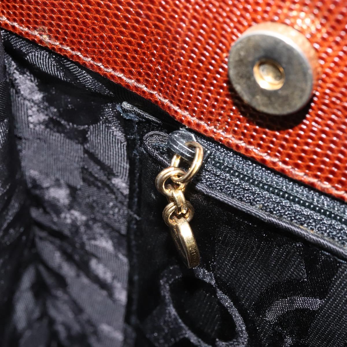 Salvatore Ferragamo Vala Tote Bag Leather Brown Gold Auth 165105