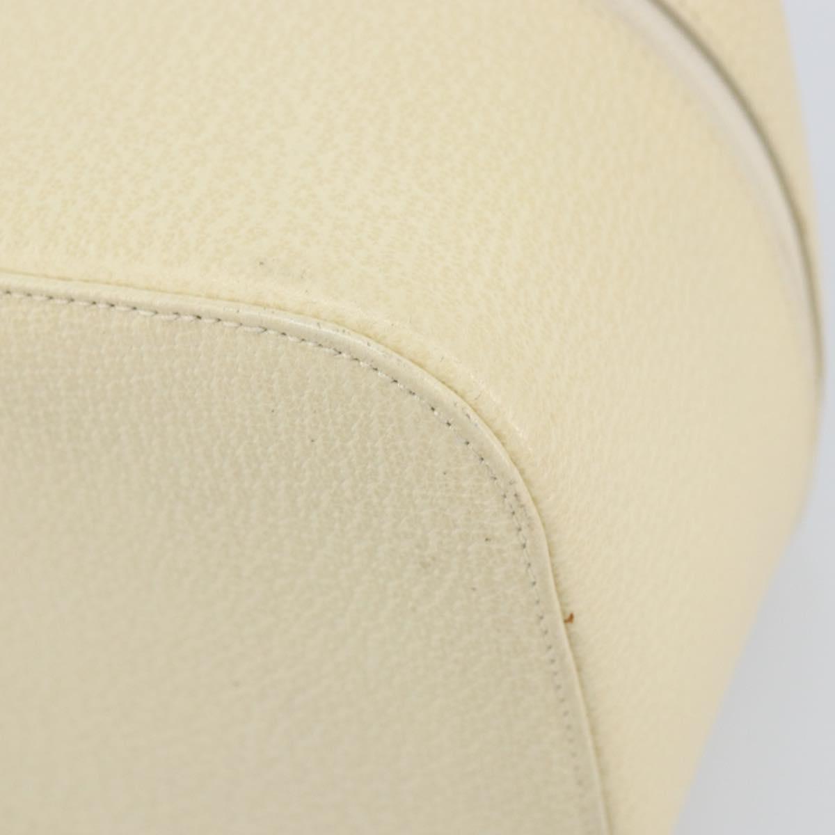 GUCCI Vanity Cosmetic Pouch Leather White 039 1705 0710 Auth 165112