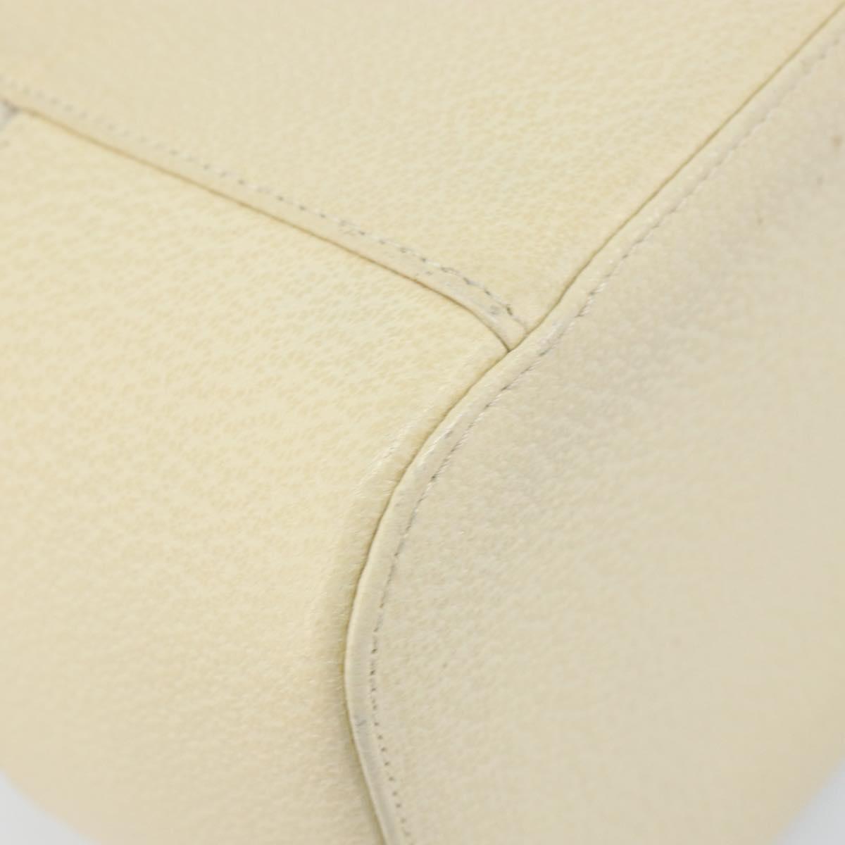 GUCCI Vanity Cosmetic Pouch Leather White 039 1705 0710 Auth 165112