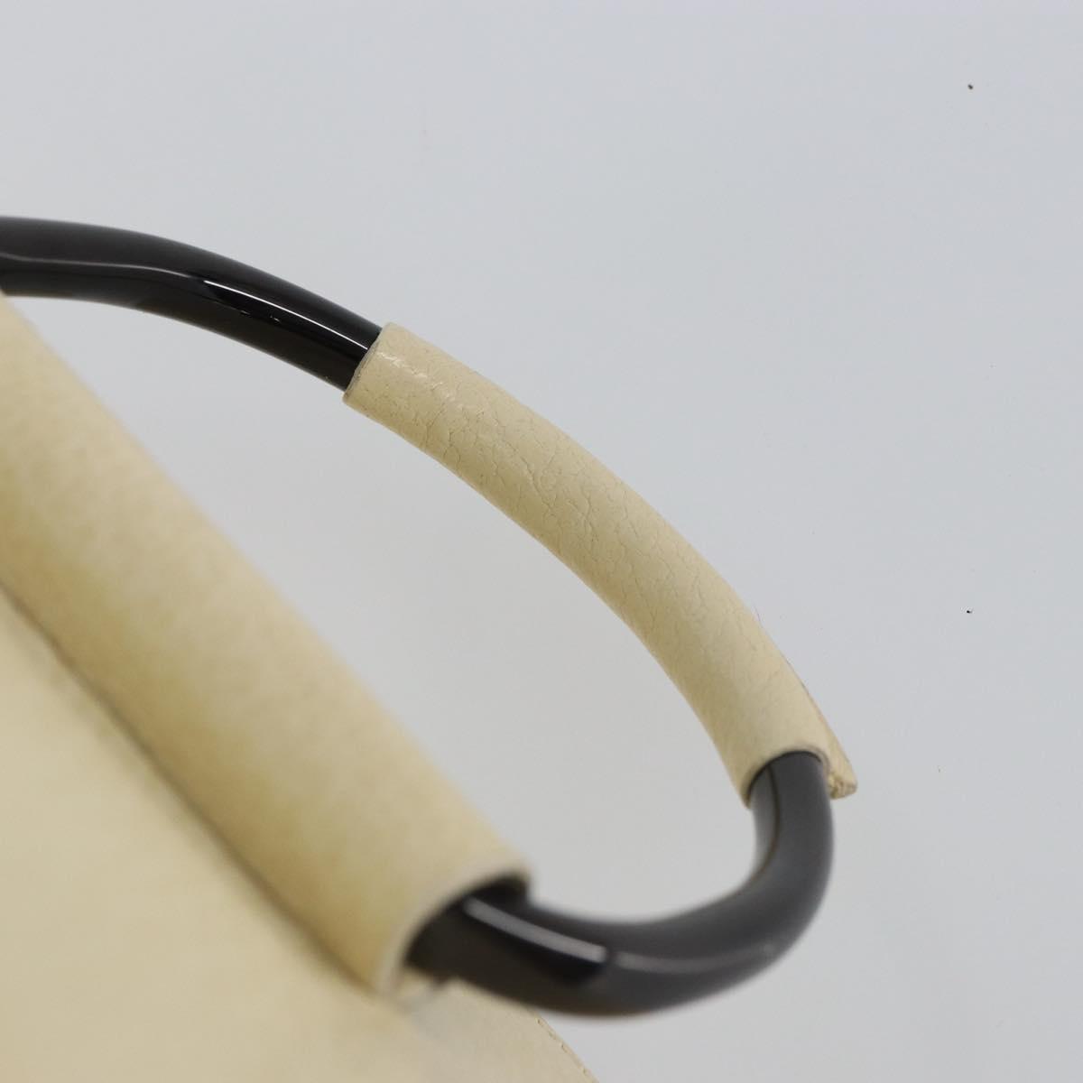GUCCI Vanity Cosmetic Pouch Leather White 039 1705 0710 Auth 165112